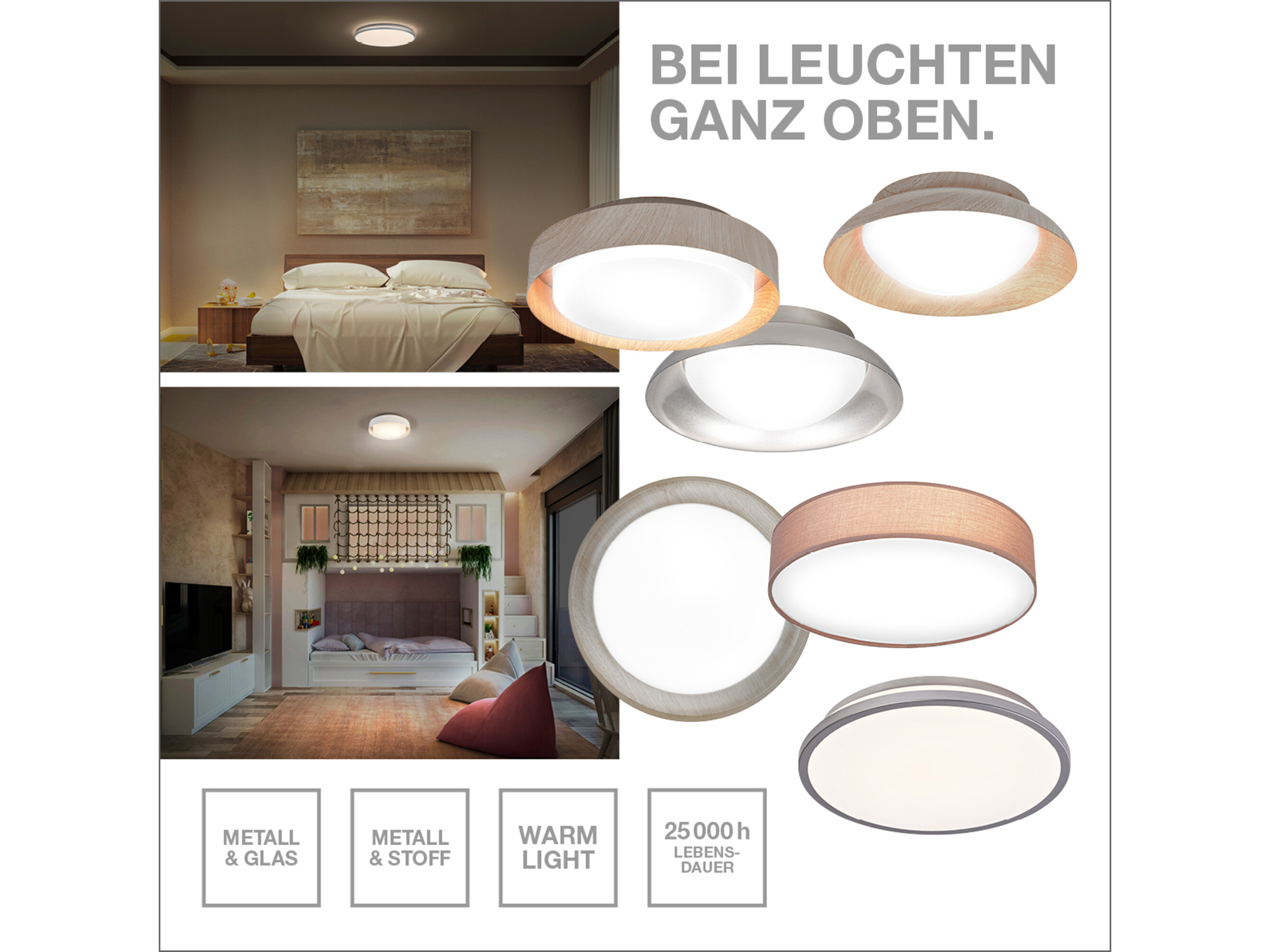 OSRAM LED-Deckenleuchte, 24W, 3000K, 1500lm, warmweiß, IP20, silber, Ø39 cm OSRAM LED-Deckenleuchte, 24W, 3000K, 1500lm, warmweiß, IP20, silber, Ø39 cm