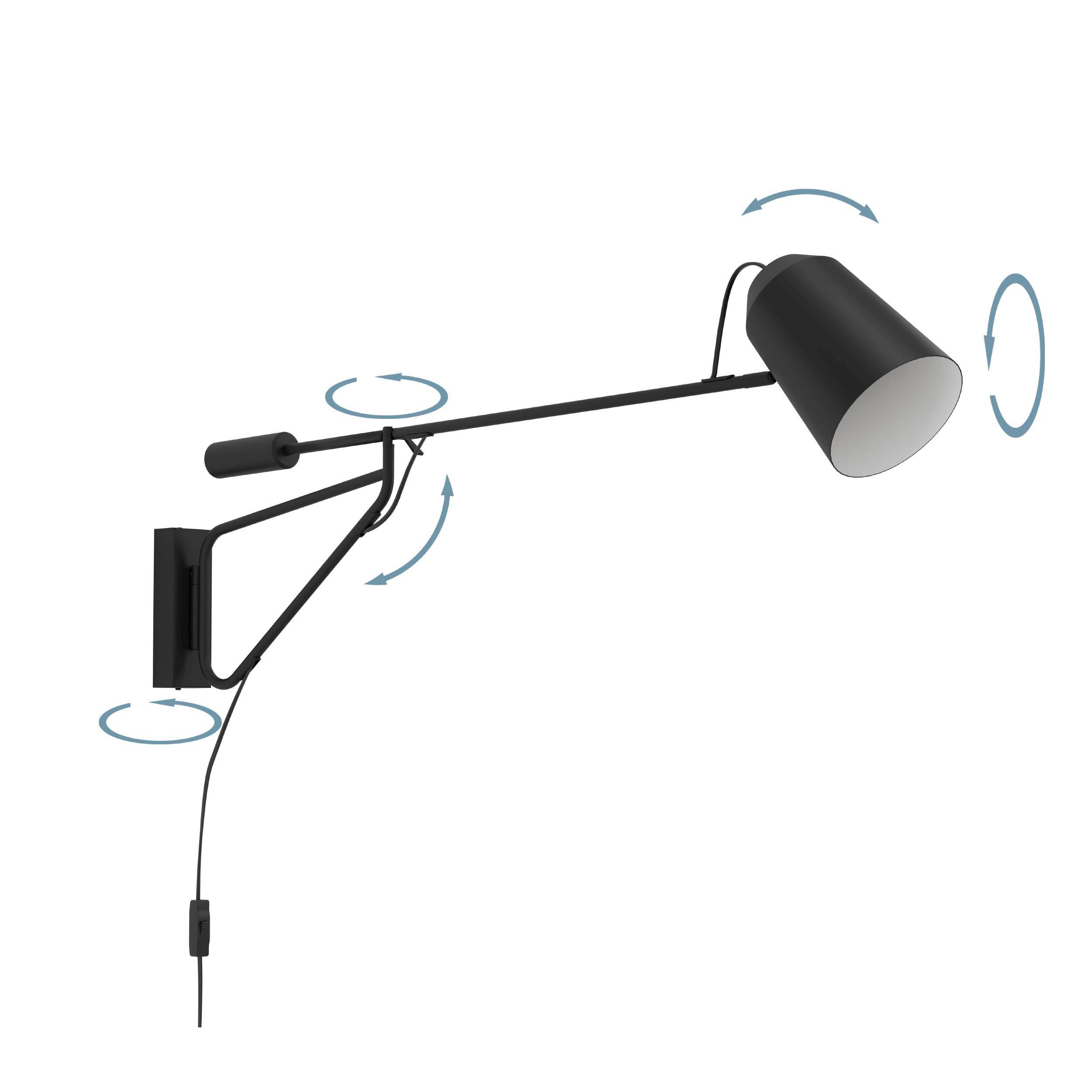 EGLO Wandleuchte 900614 schwarz, für E27, max. 28 W EGLO Wandleuchte 900614 schwarz, für E27, max. 28 W