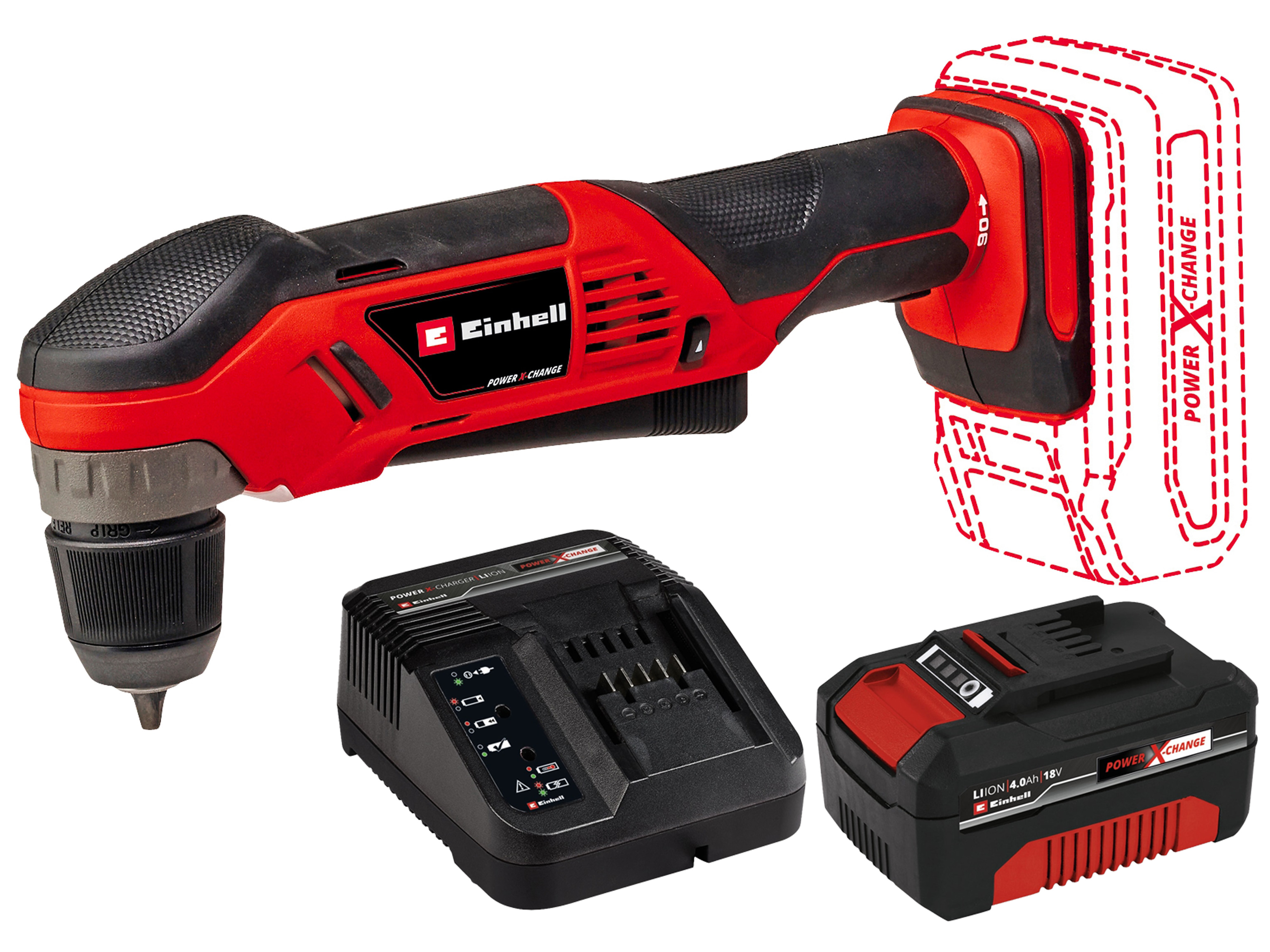 EINHELL Akku-Winkelbohrmaschine TE-AD 18 Li Kit (1x 4,0 Ah) EINHELL Akku-Winkelbohrmaschine TE-AD 18 Li Kit (1x 4,0 Ah)