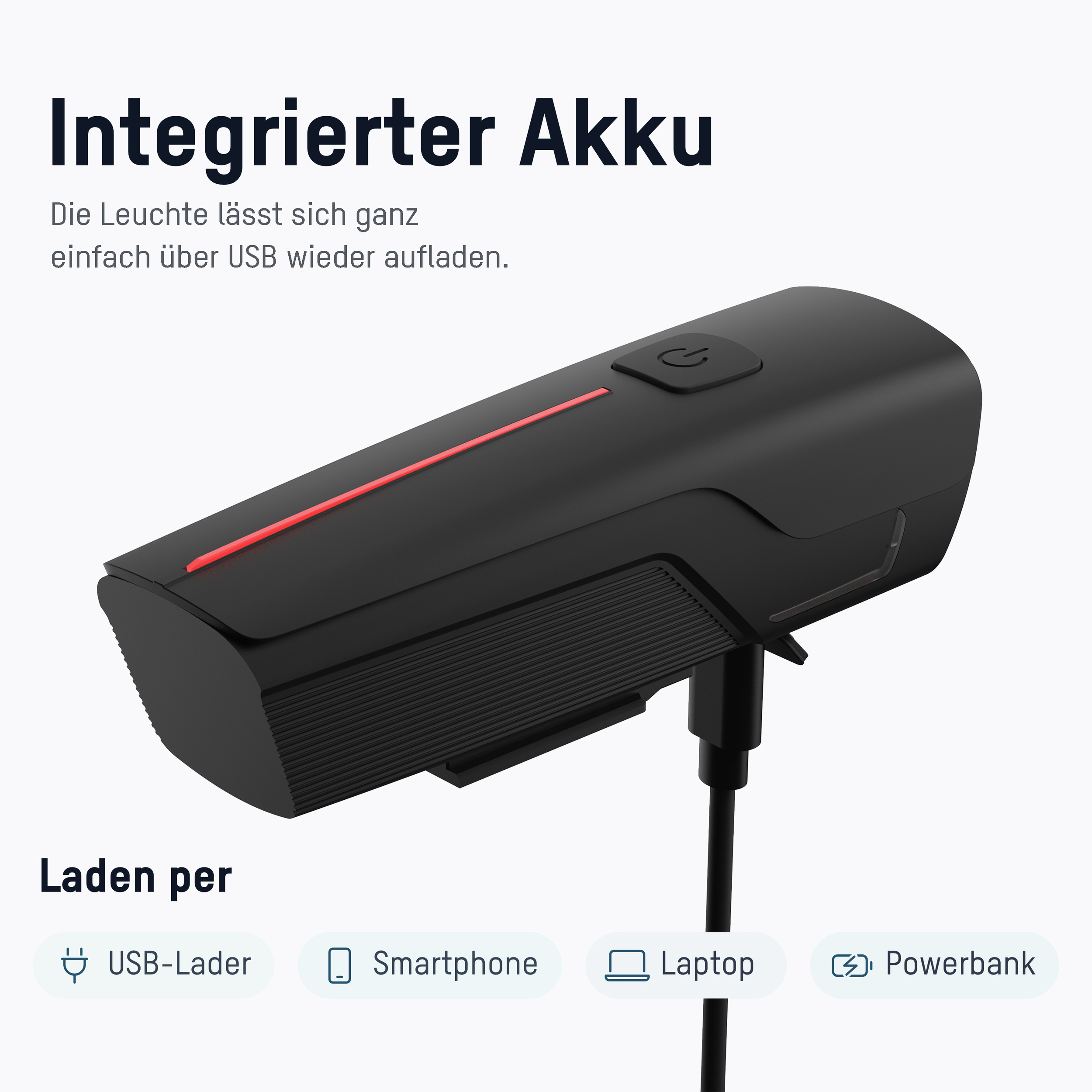 ANSMANN Fahrradlicht 1600-0524, 5 W, 2600mAh, wiederaufladbar ANSMANN Fahrradlicht 1600-0524, 5 W, 2600mAh, wiederaufladbar