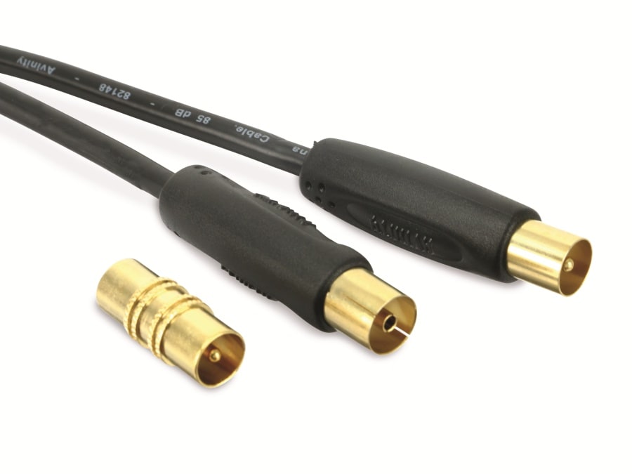 AVINITY Antennenanschlusskabel mit Koaxadapter, 85 dB, 1,5 m AVINITY Antennenanschlusskabel mit Koaxadapter, 85 dB, 1,5 m