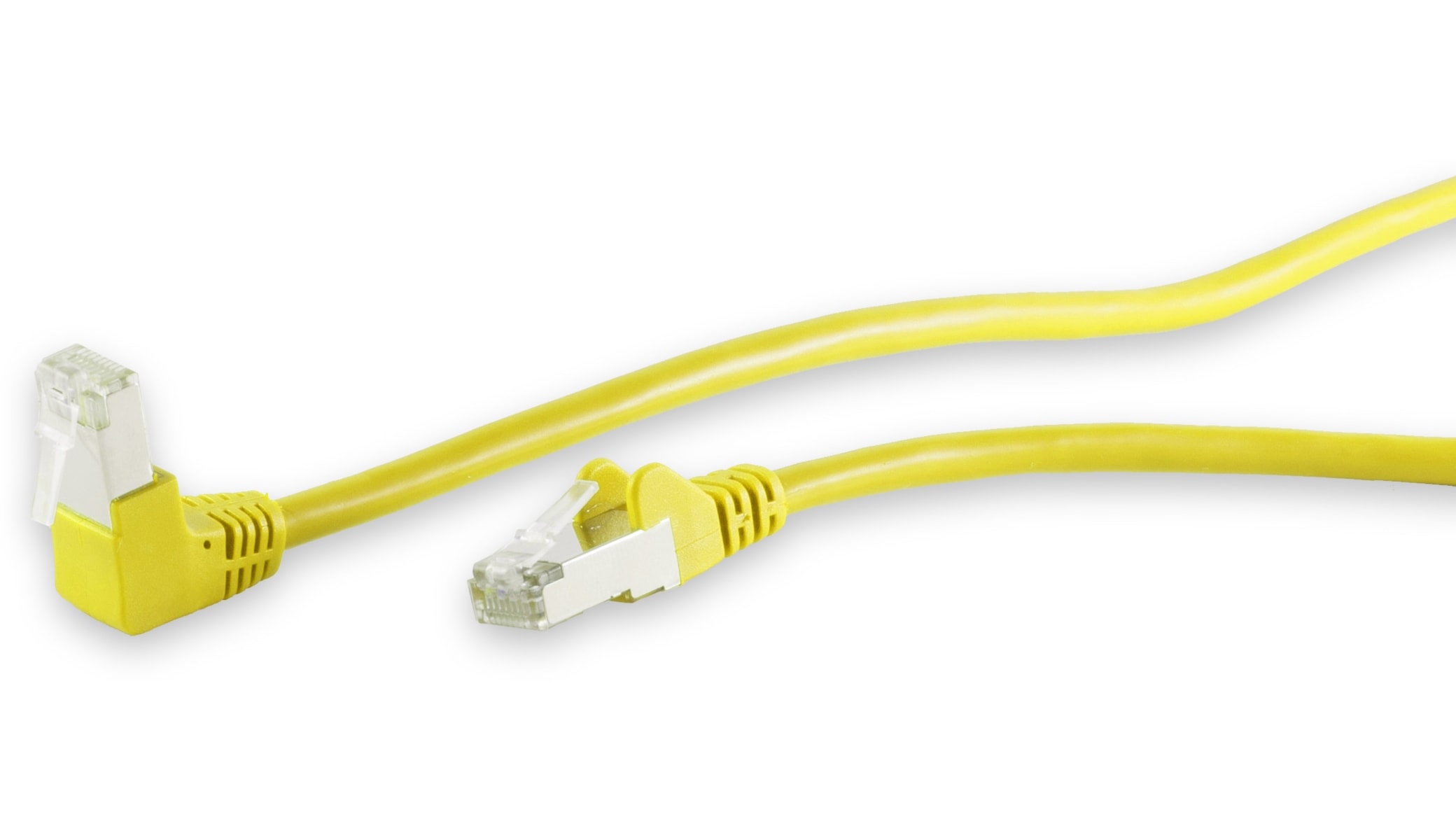 S-IMPULS CAT.6 Patchkabel, S/FTP, 90°-gerade, 0,25 m, gelb S-IMPULS CAT.6 Patchkabel, S/FTP, 90°-gerade, 0,25 m, gelb