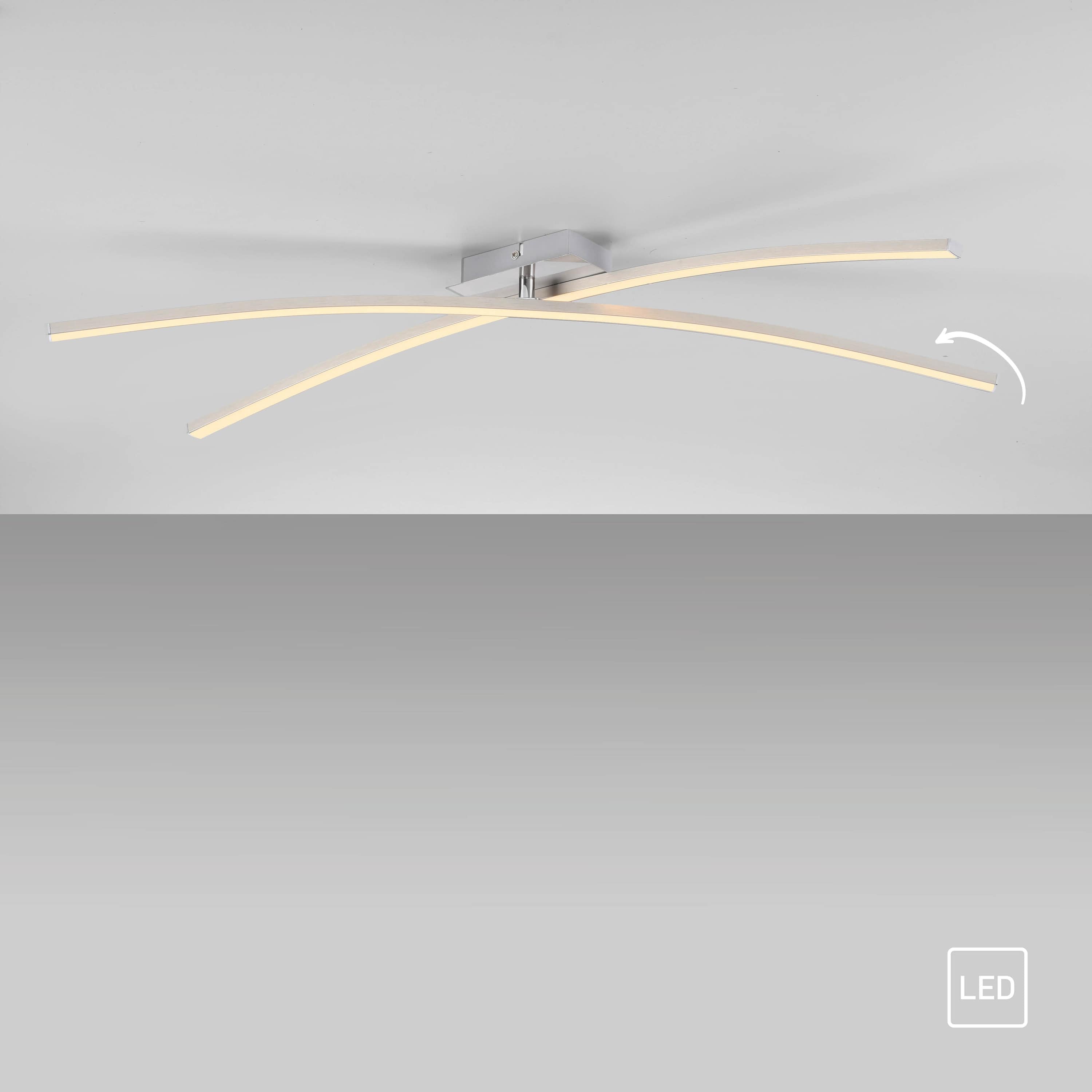 JUST LIGHT LED-Deckenleuchte 14726-55, 12W, 3000K, 1730lm, warmweiß, IP20, stahl JUST LIGHT LED-Deckenleuchte 14726-55, 12W, 3000K, 1730lm, warmweiß, IP20, stahl