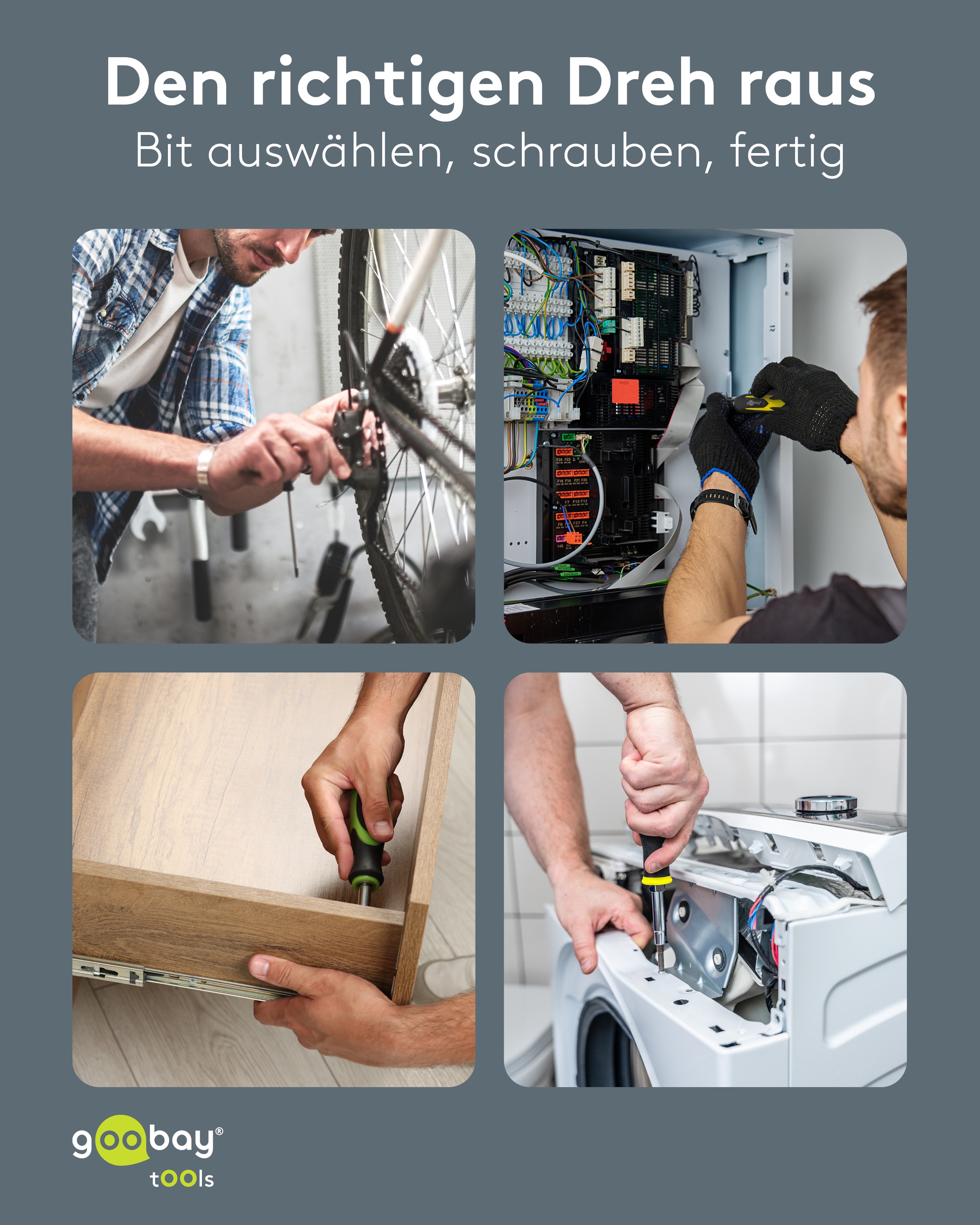 GOOBAY TOOLS Schraubendreher-Set, 77842, mit 43-tlg. Bitsatz GOOBAY TOOLS Schraubendreher-Set, 77842, mit 43-tlg. Bitsatz