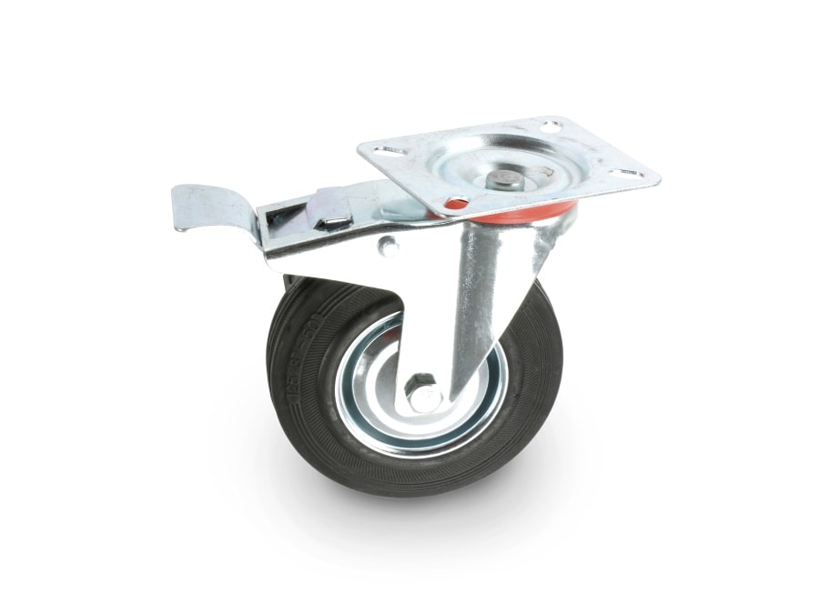 MASTERPROOF Laufrolle, Ø 125 mm, Kugelkranz, Feststeller, Bremse MASTERPROOF Laufrolle, Ý 125 mm, Kugelkranz, Feststeller, Bremse