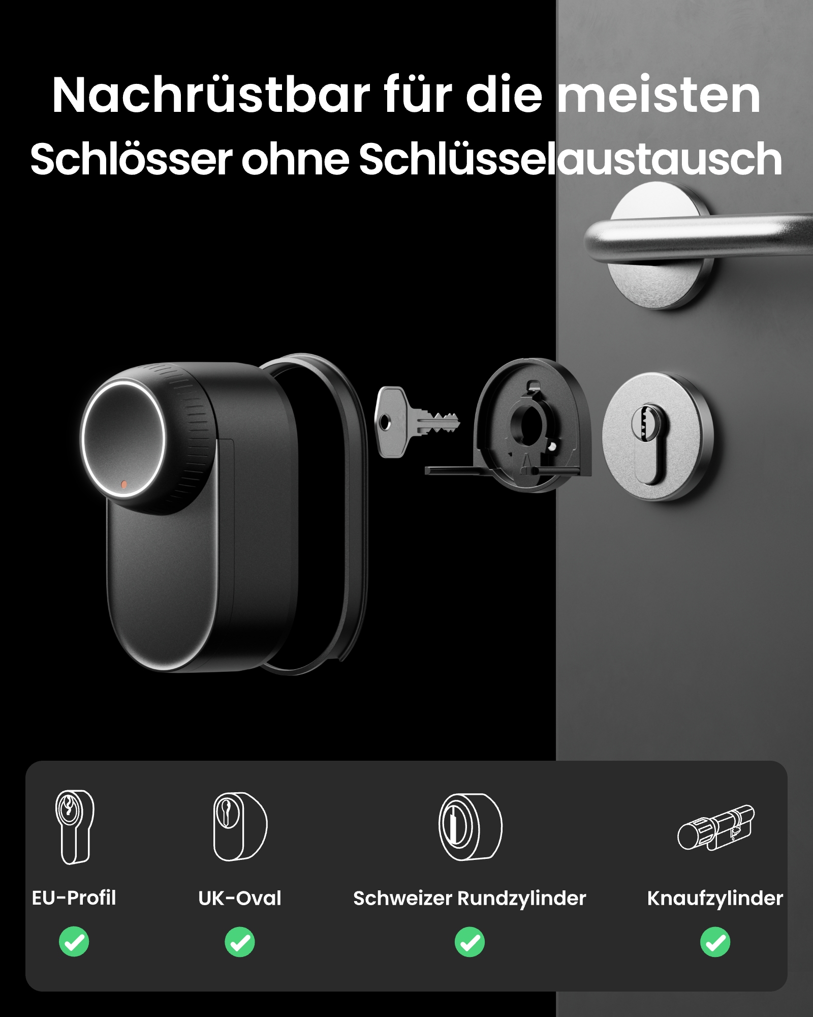 SWITCHBOT Ultra Vision Bundle, schwarz, Gesichtserkennung, NFC, Keypad SWITCHBOT Ultra Touch Keypad Bundle, schwarz