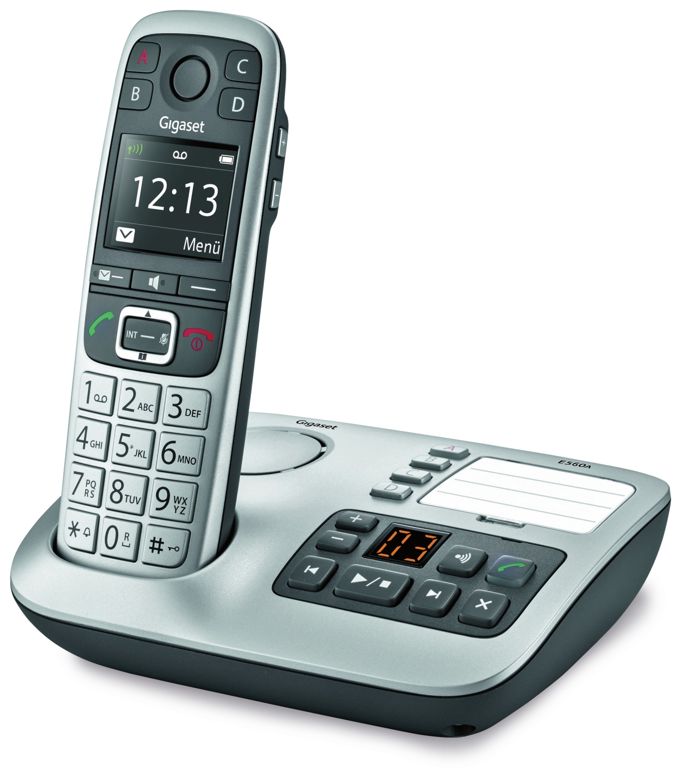 GIGASET Schnurloses DECT-Großtasten-Telefon E560A, mit Anrufbeantworter GIGASET Schnurloses DECT-Großtasten-Telefon E560A, mit Anrufbeantworter