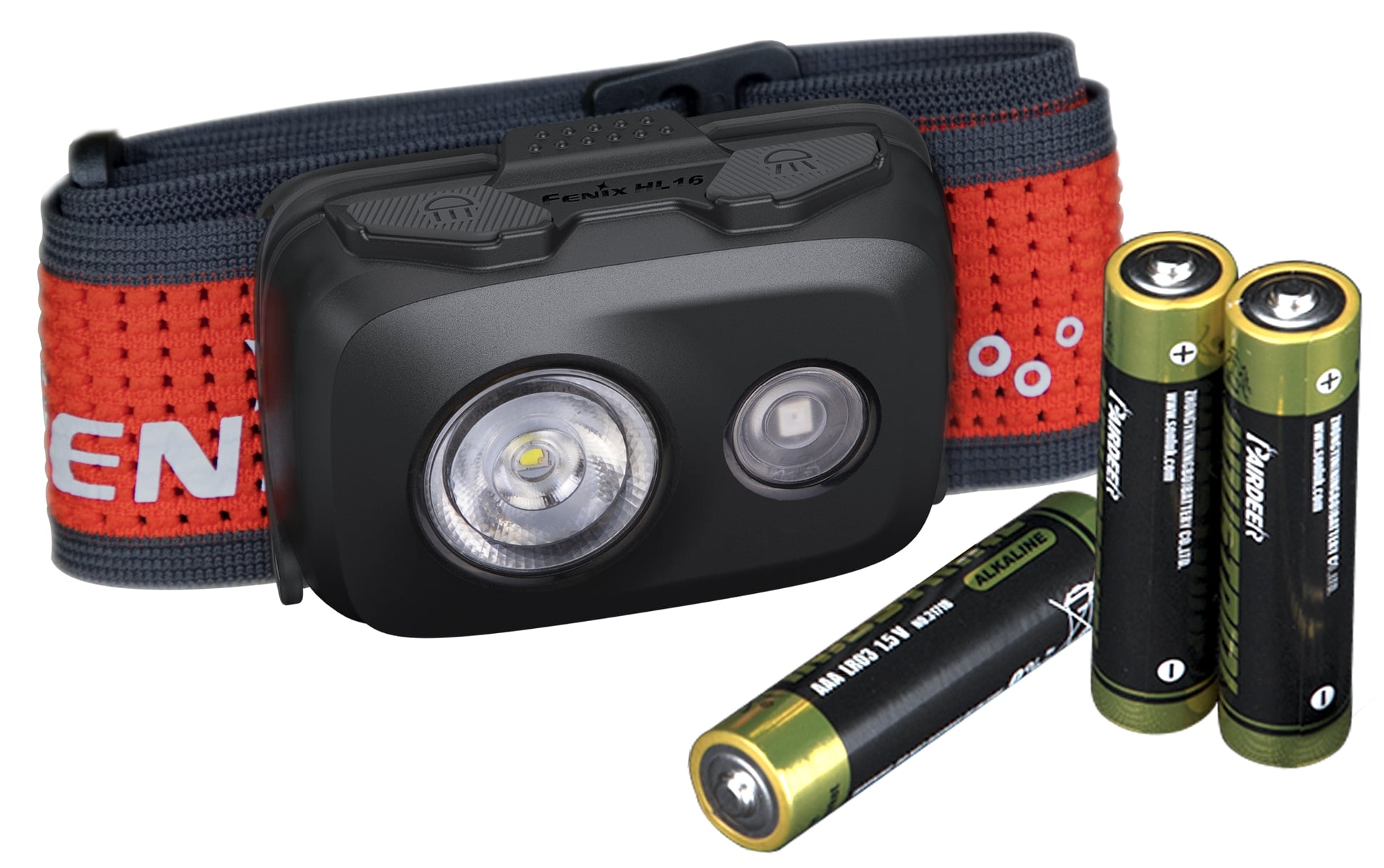 FENIX LED-Stirnlampe HL16, Batteriebetrieb, schwarz-rot FENIX LED-Stirnlampe HL16, Batteriebetrieb, schwarz-rot
