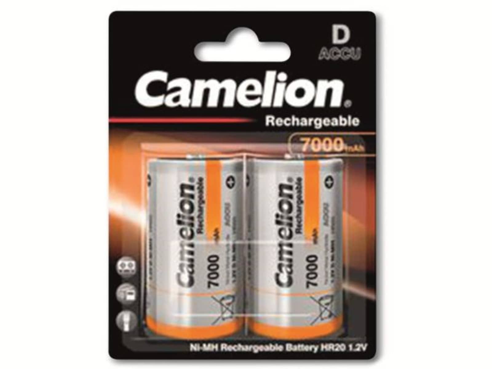 CAMELION NiMH-Mono-Akku 7000 mAh, 2 Stück CAMELION NiMH-Mono-Akku 7000 mAh, 2 Stück