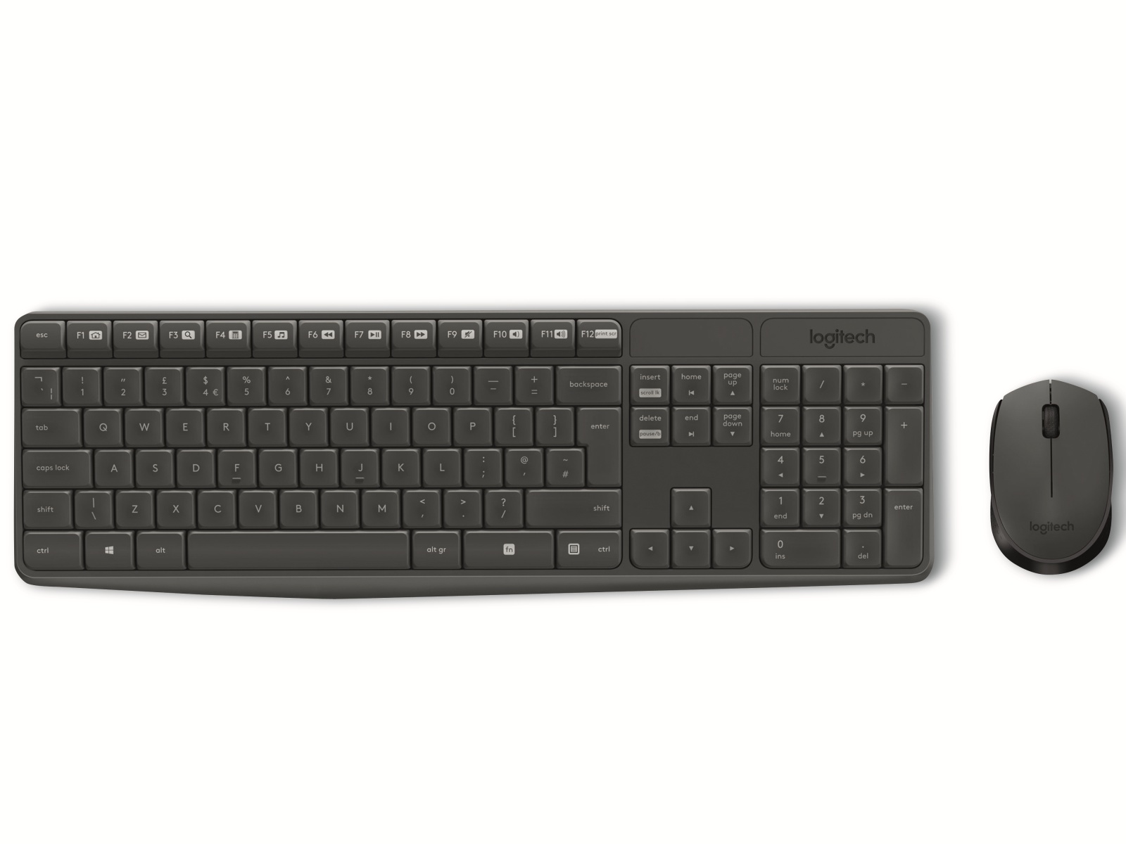 LOGITECH Tastatur- und Maus-Set MK235, Wireless, anthrazit LOGITECH Tastatur- und Maus-Set MK235, Wireless, anthrazit