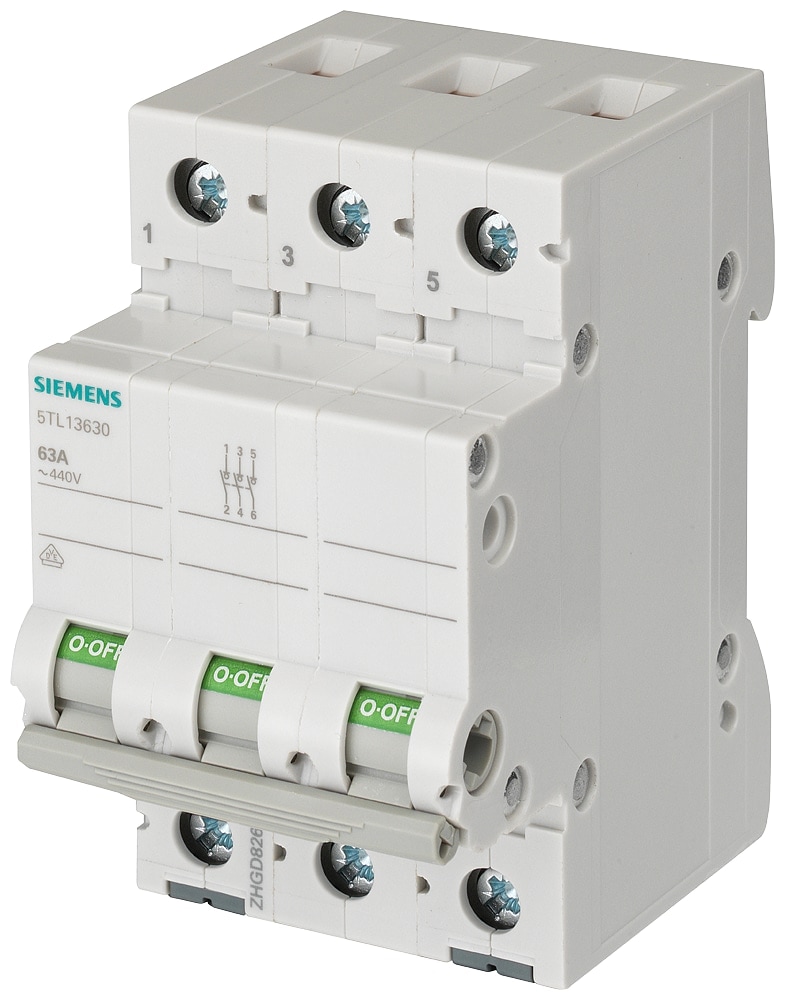 SIEMENS Ausschalter 5TL1363-0, 63 A, 3-polig SIEMENS Ausschalter 5TL1363-0, 63 A, 3-polig