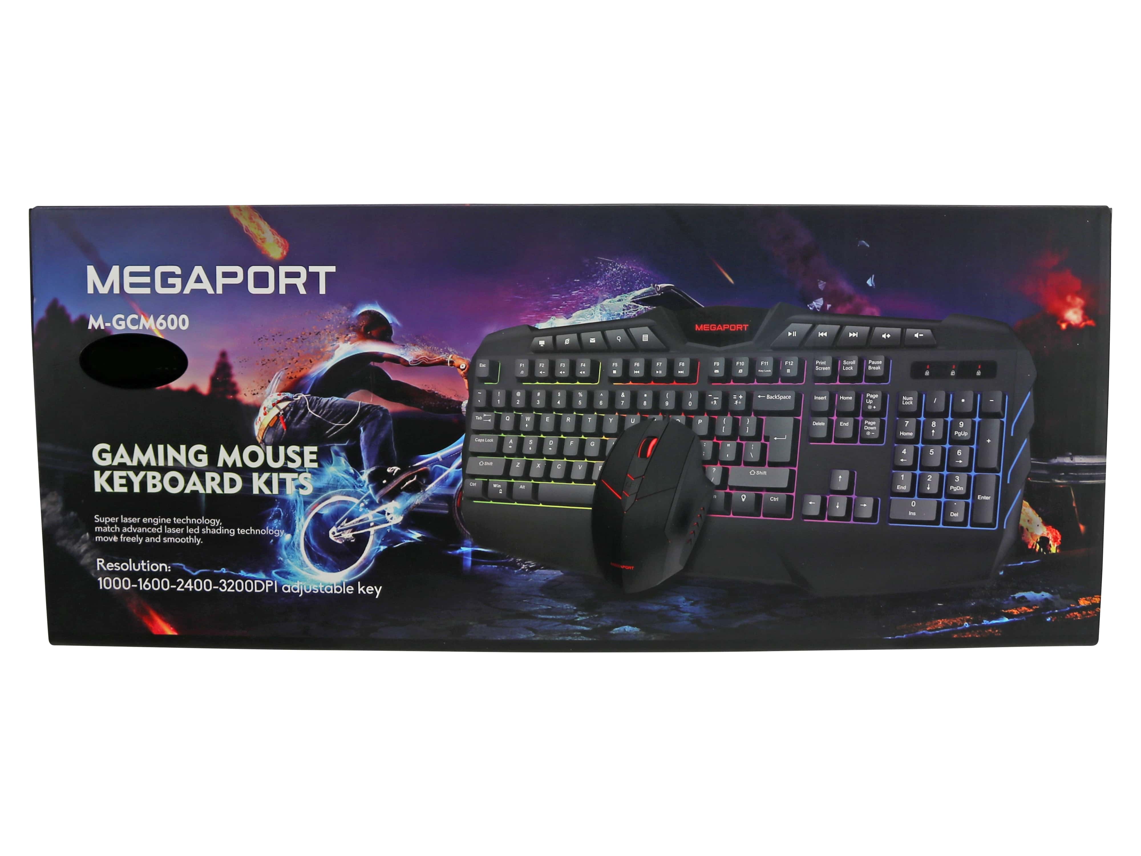 Tastatur/Maus-Set, MEGAPORT, M-GCM600, spanisches Tastaturlayout Tastatur/Maus-Set, MEGAPORT, M-GCM600, spanisches Tastaturlayout