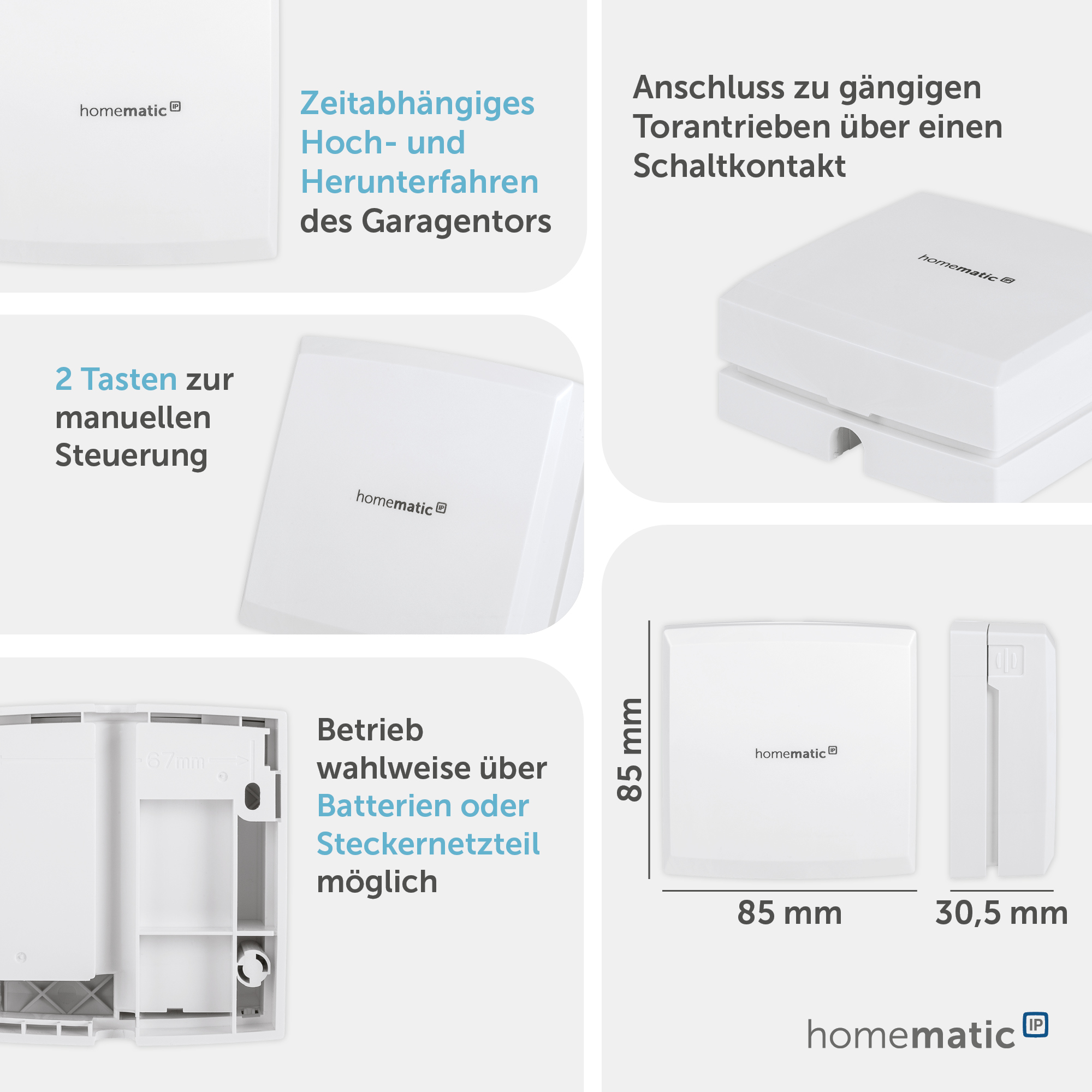 HOMEMATIC IP Smart Home 150586A0, Garagentortaster HOMEMATIC IP Smart Home 150586A0, Garagentortaster