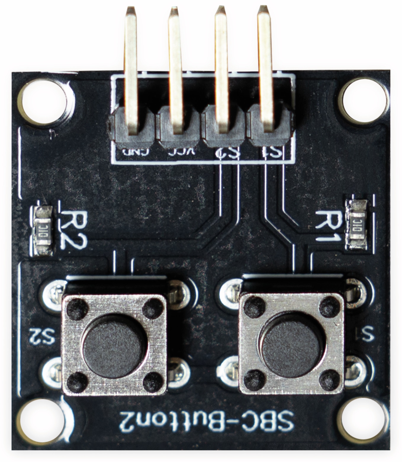 JOY-IT Platinenmodul für Raspberry Pi/Arduino mit 2 Druckknöpfen SBC-Button2 JOY-IT Platinenmodul für Raspberry Pi/Arduino mit 2 Druckknöpfen SBC-Button2