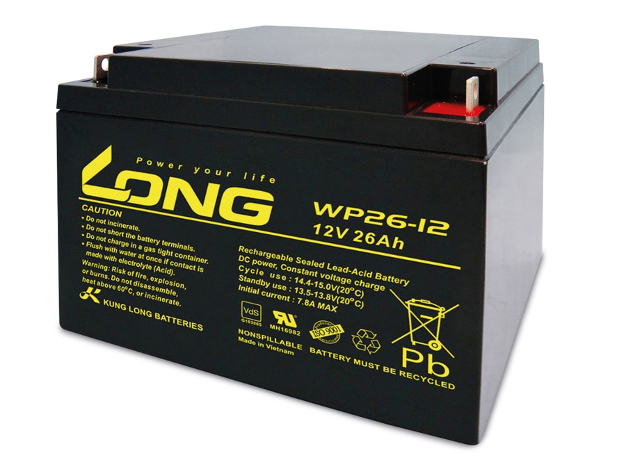 KUNG LONG Blei-Akkumulator WP26-12, 12 V-/26 Ah KUNG LONG Blei-Akkumulator WP26-12, 12 V-/26 Ah