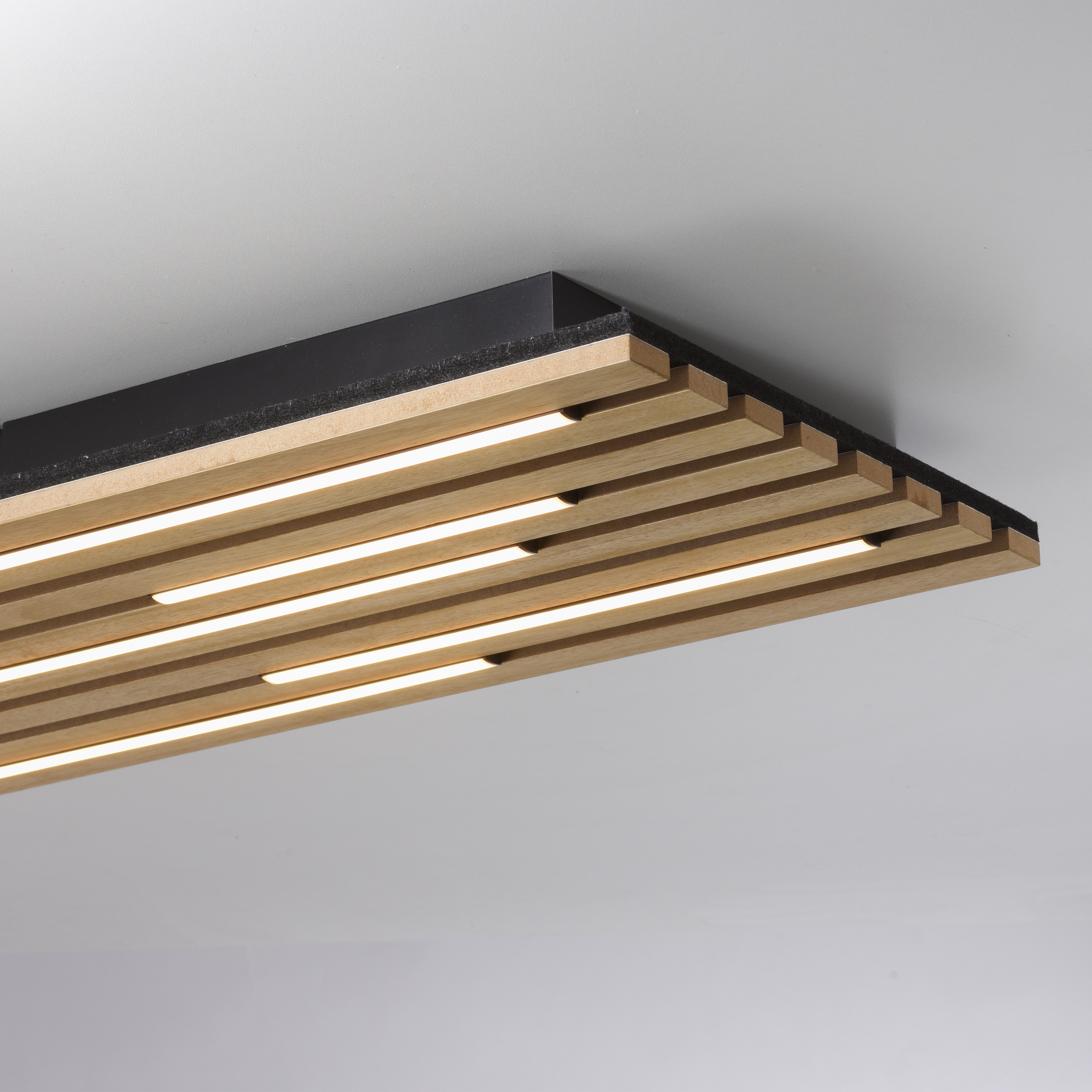 JUST LIGHT LED-Deckenleuchte 15591-79, 25W, 3000K, 3400lm, warmweiß, IP20, Holz/schwarz JUST LIGHT LED-Deckenleuchte 15591-79, 25W, 3000K, 3400lm, warmweiß, IP20, Holz/schwarz