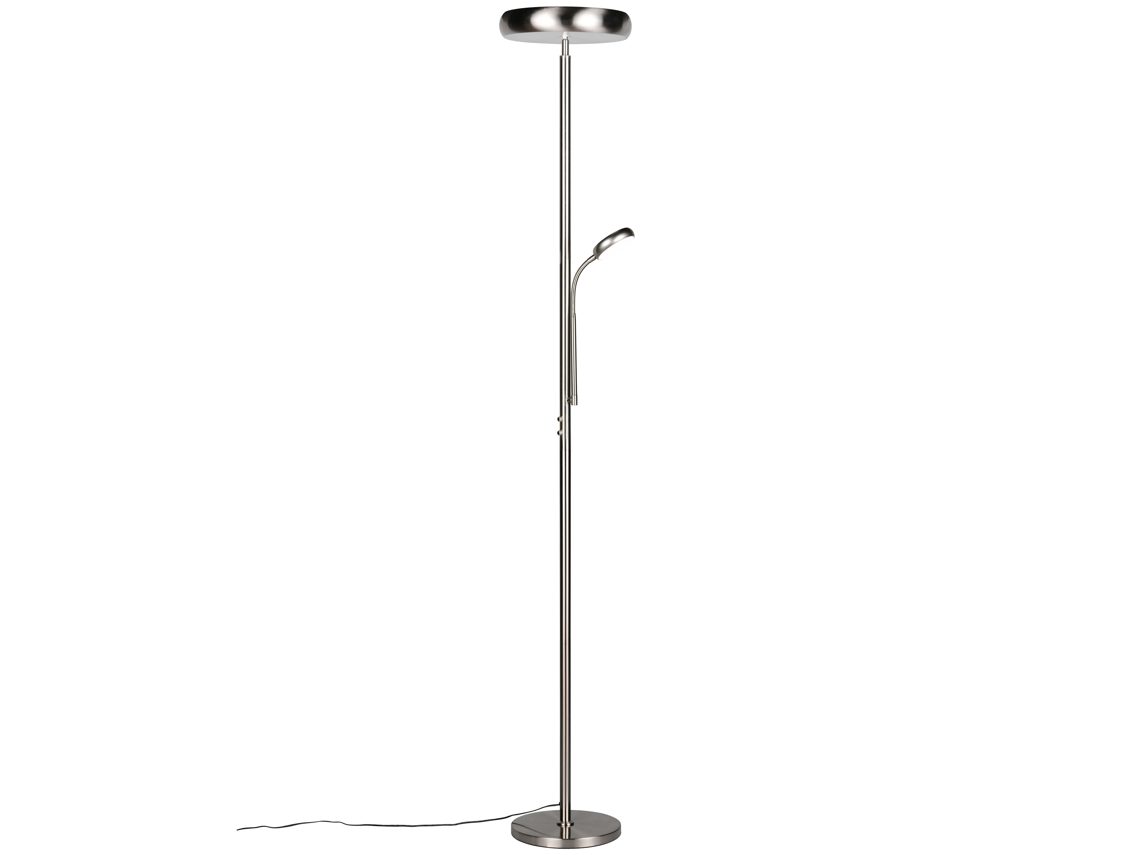 REALITY LED-Stehleuchte Palermo R45741107, 23W, 3000... 6500K, 2500lm, CCT, IP20, Nickel