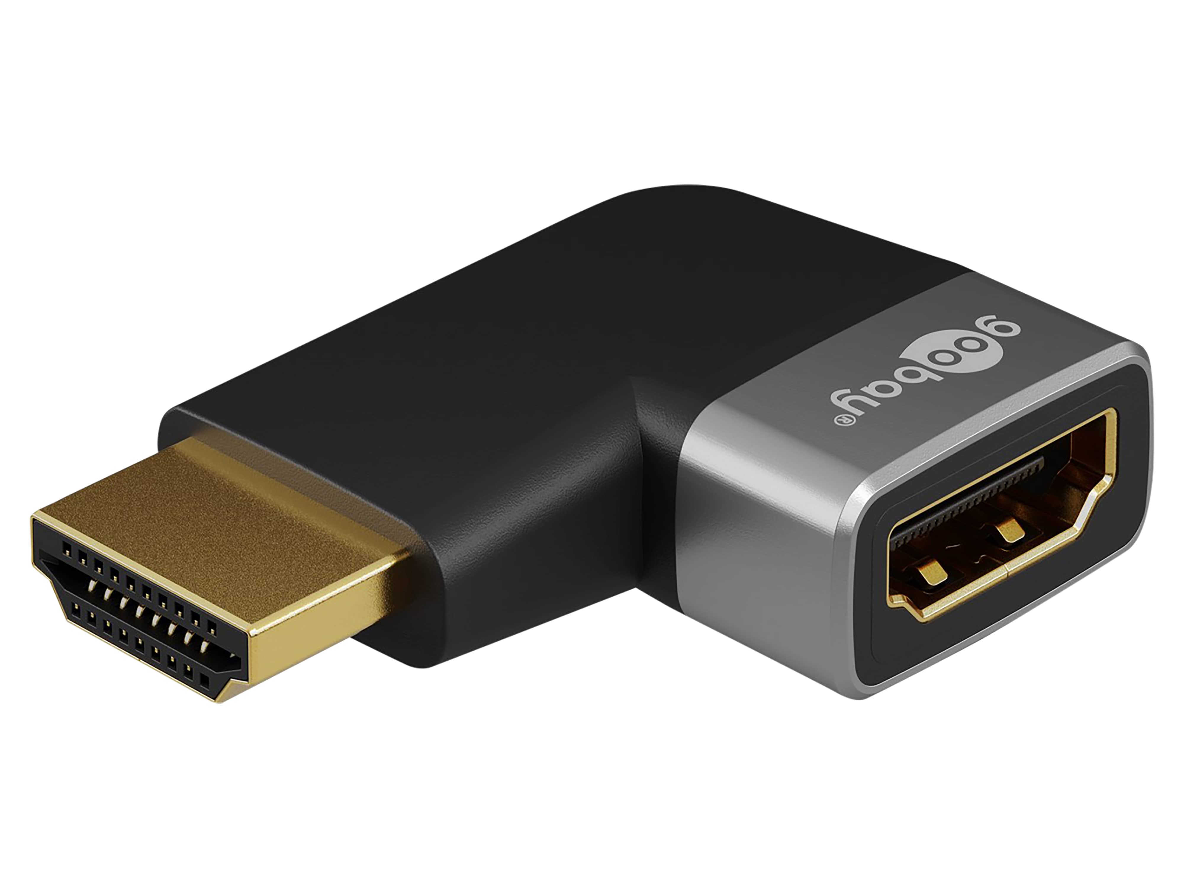 GOOBAY HDMI-Adapter 72010 90° horizontal 8k 60Hz vergoldet GOOBAY HDMI-Adapter 72010 90° horizontal 8k 60Hz vergoldet