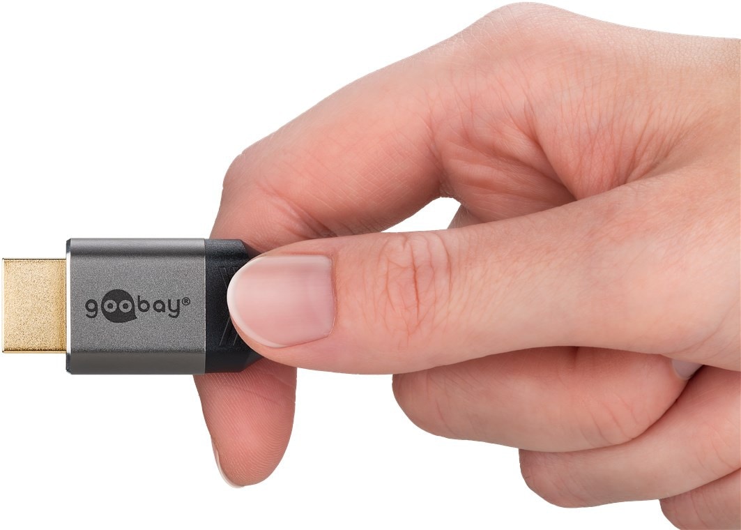 GOOBAY HDMI Kabel Plus High Speed 4K schwarz/silber, 1 m GOOBAY HDMI Kabel Plus High Speed 4K schwarz/silber, 1 m