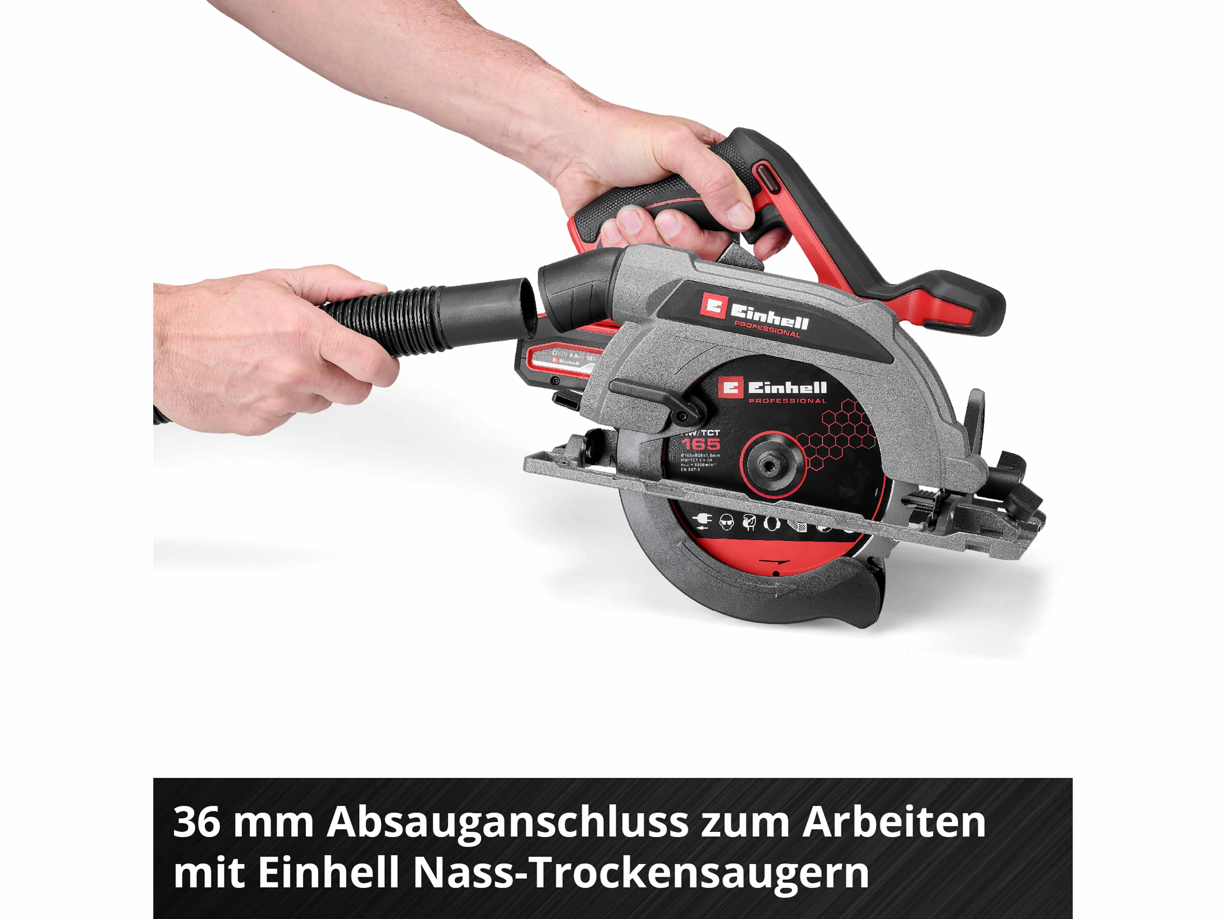 EINHELL PROFESSIONAL Akku-Handkreissäge TP-CS 18/165 Li BL, 4331225, Solo