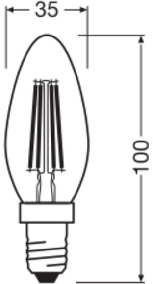 OSRAM LED-Lampe Classic, dimmbar, E14, 2,5 W, 2700 K, EEK: B, 470 lm, IP20, warmweiß OSRAM LED-Lampe Classic, dimmbar, E14, 2,5 W, 2700 K, EEK: B, 470 lm, IP20, warmweiß