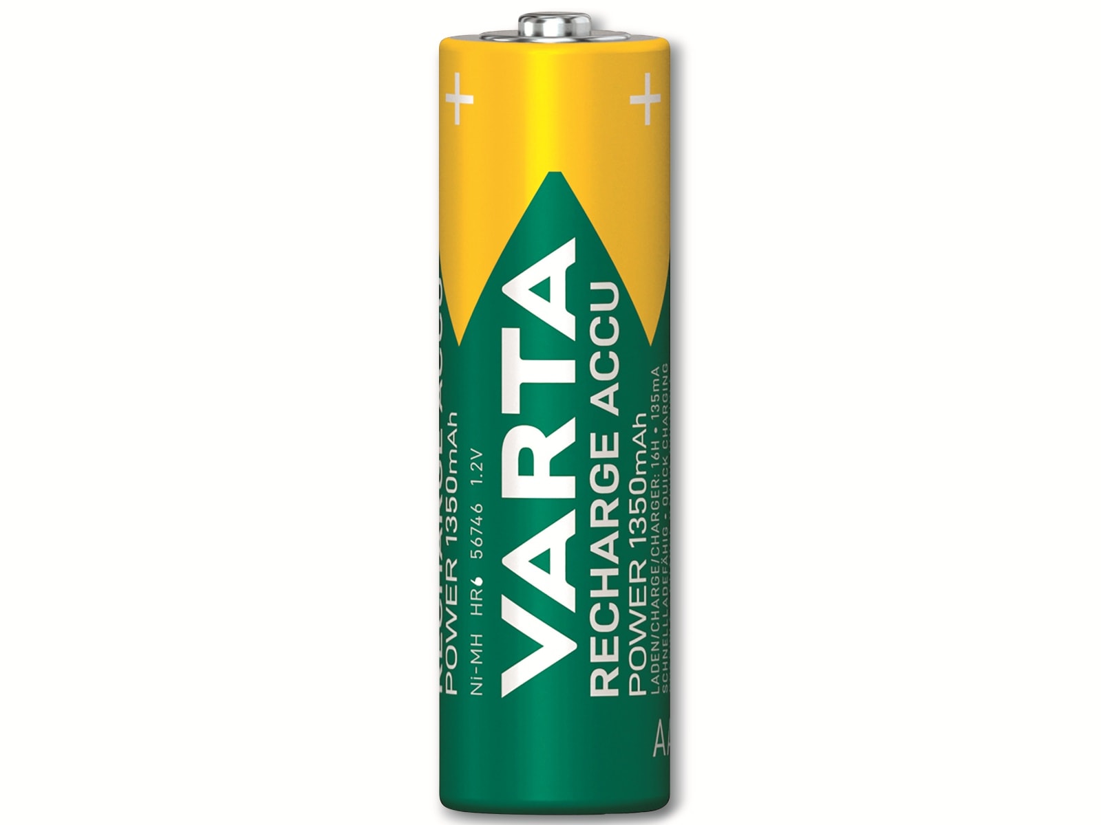 VARTA Akku NiMH, Mignon, AA, HR06, 1.2V/1350mAh, Accu Power, Pre-charged, 4er Pack VARTA Akku NiMH, Mignon, AA, HR06, 1.2V/1350mAh, Accu Power, Pre-charged, 4er Pack