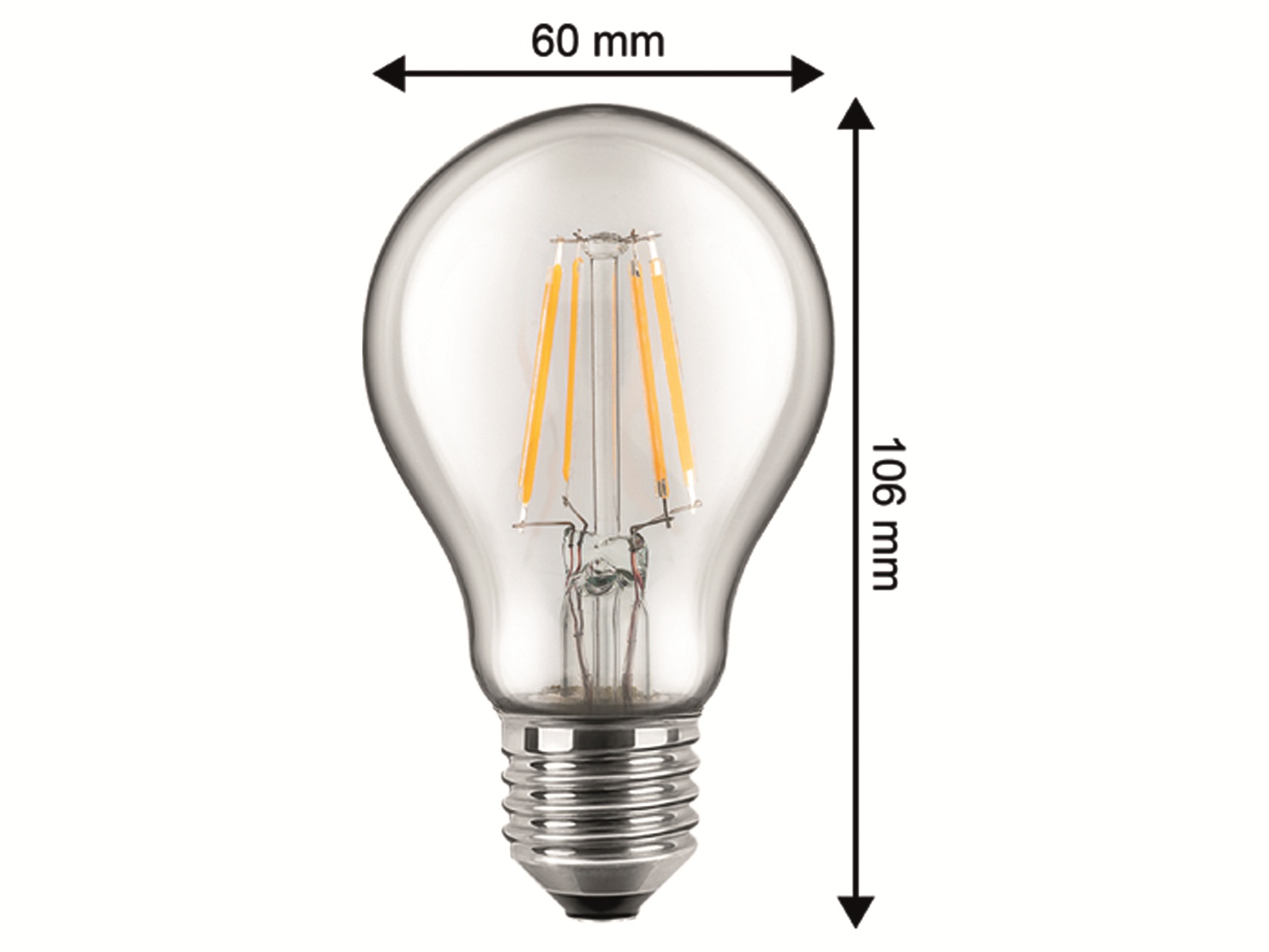 BLULAXA LED-Lampe 47958 A60 Filament, E27, EEK: E, 7 W, 810 lm, 2700 K, dimmbar BLULAXA LED-Lampe 47958 A60 Filament, E27, EEK: E, 7 W, 810 lm, 2700 K, dimmbar