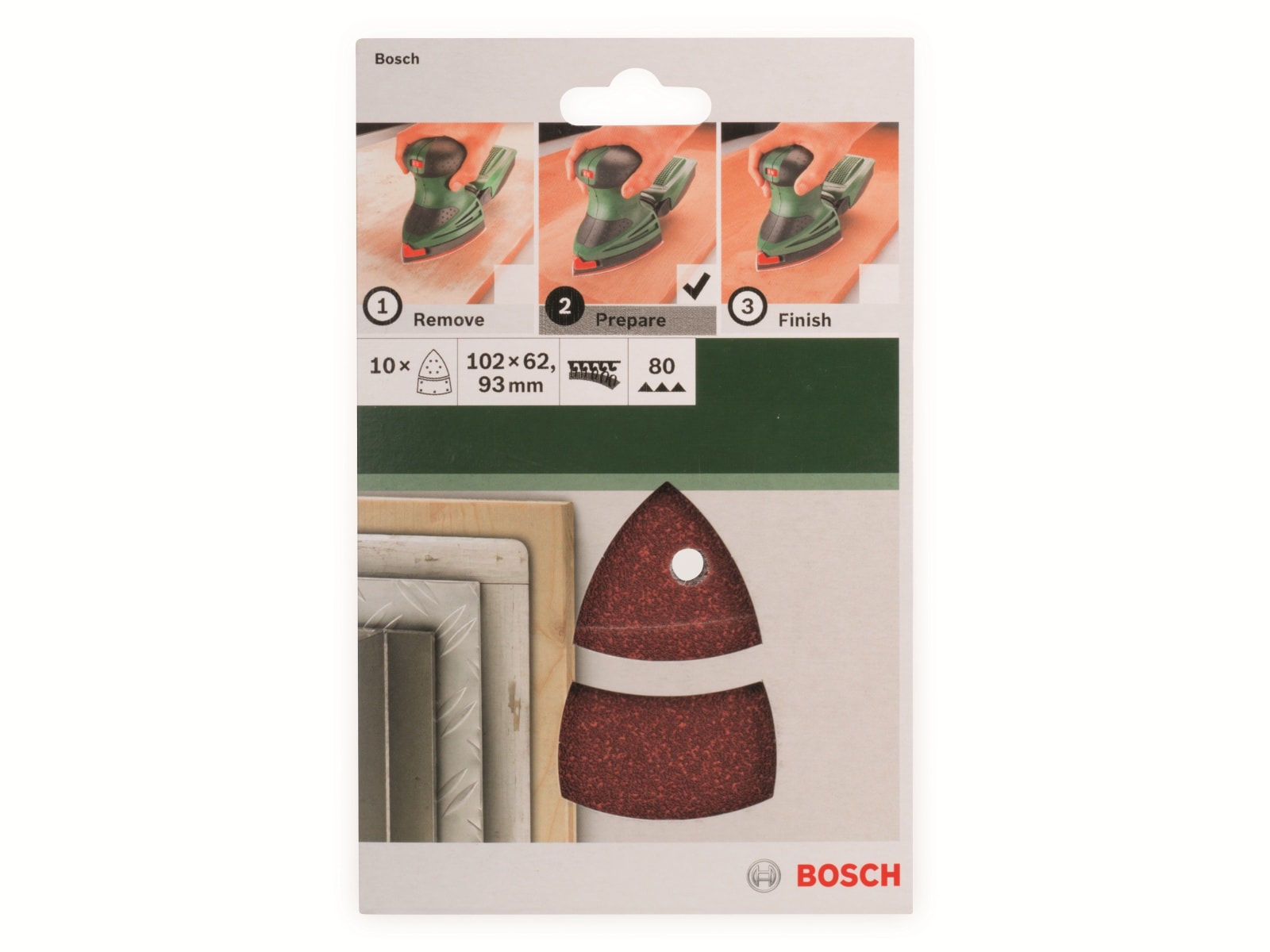 BOSCH Schleifblatt-Set für Multischleifer, 10-teilig, 80 Körnung BOSCH Schleifblatt-Set für Multischleifer, 10-teilig, 80 Körnung