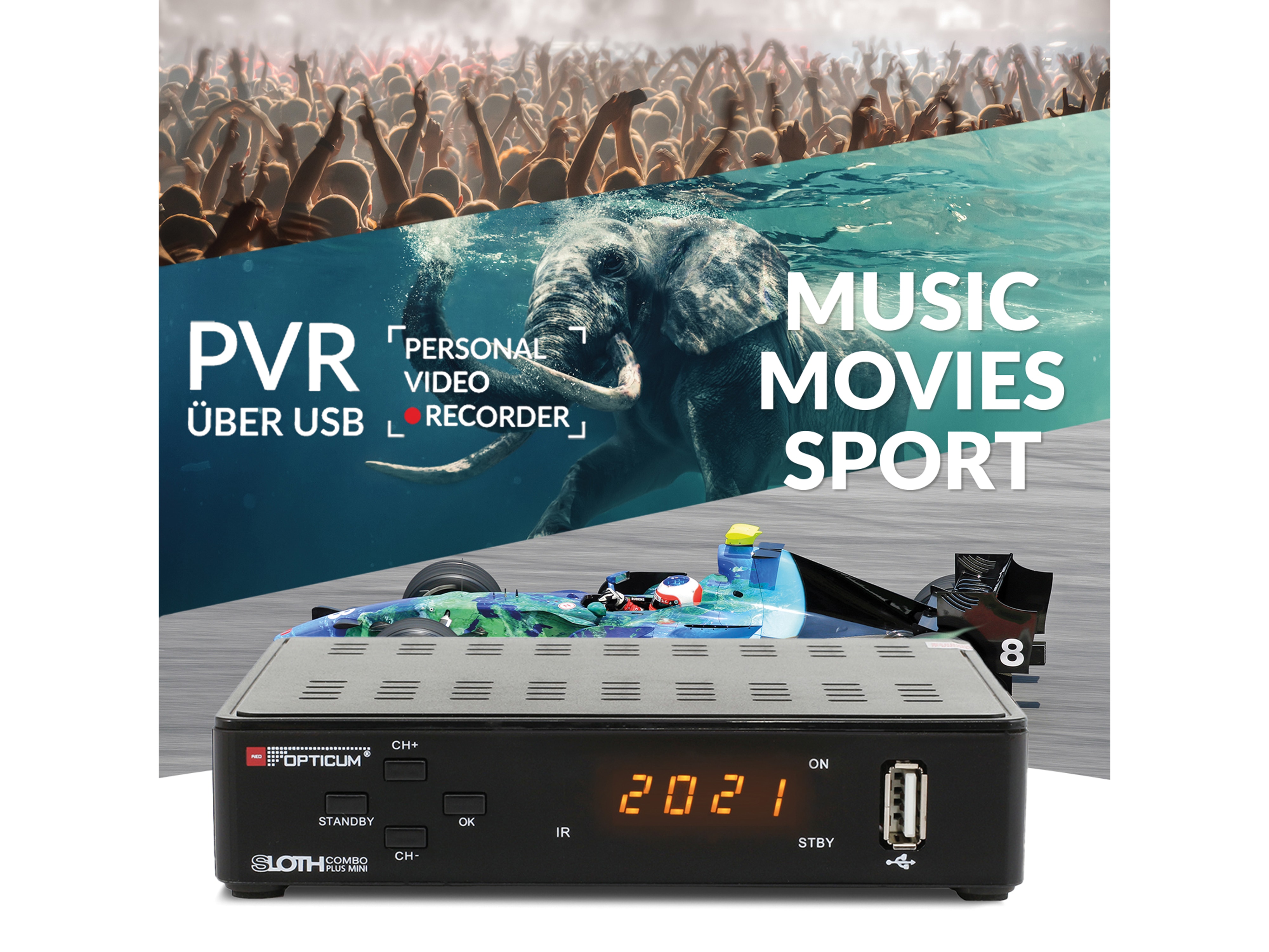 RED OPTICUM SAT-Receiver Sloth Combo plus mini RED OPTICUM SAT-Receiver Sloth Combo plus mini