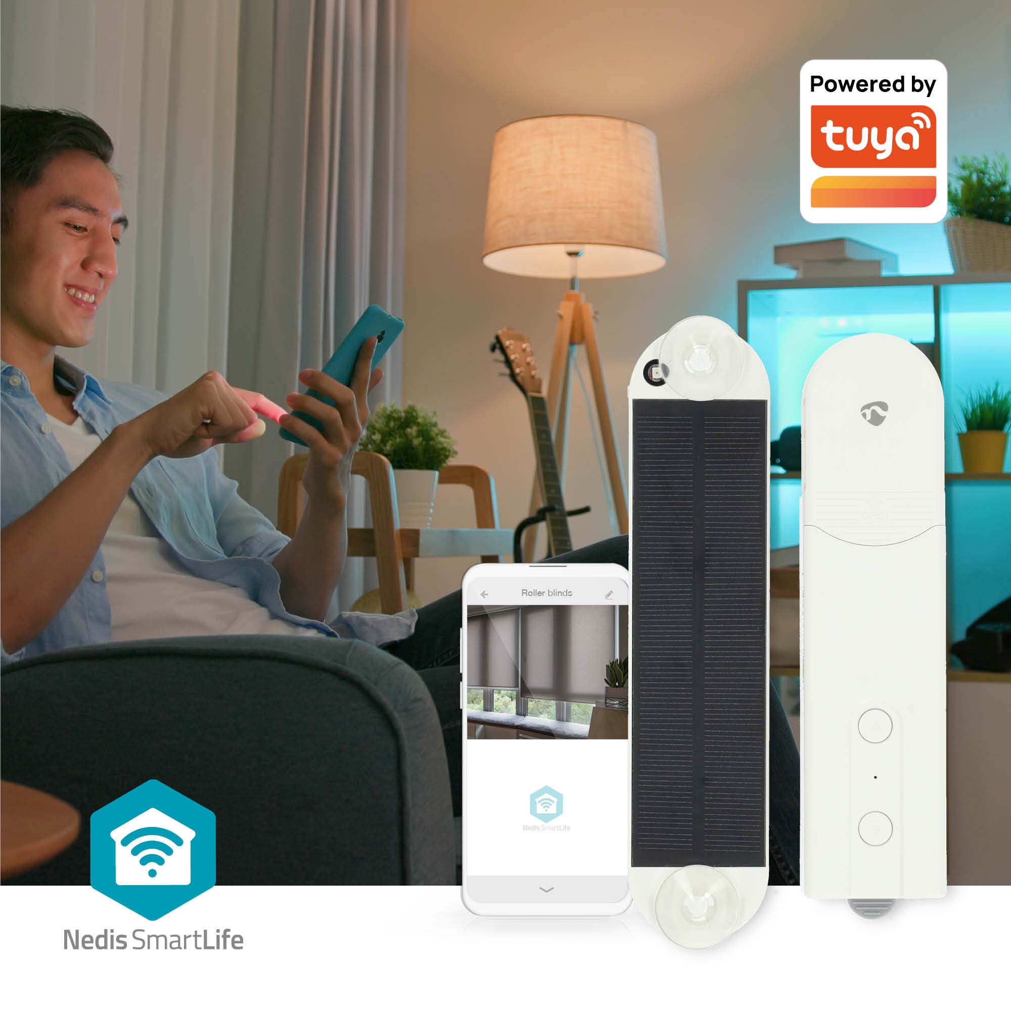 NEDIS Vorhangöffner SmartLife, Netzstrom-/Solarbetrieben, weiß NEDIS Vorhangroboter SmartLife, Netzstrom-/Solarbetrieben, weiß