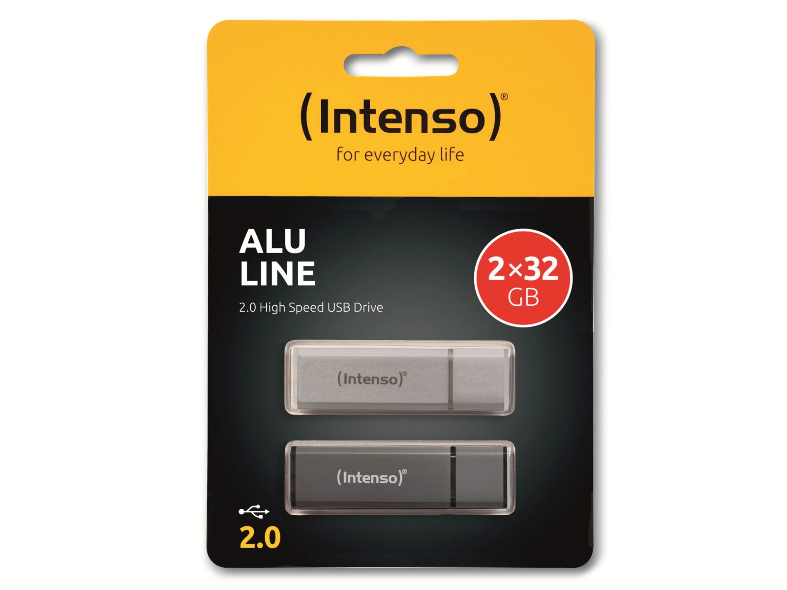 INTENSO USB-Stick Alu Line 3521480 USB 2.0 32GB 2er Pack INTENSO USB-Stick Alu Line, 2x 32 GB