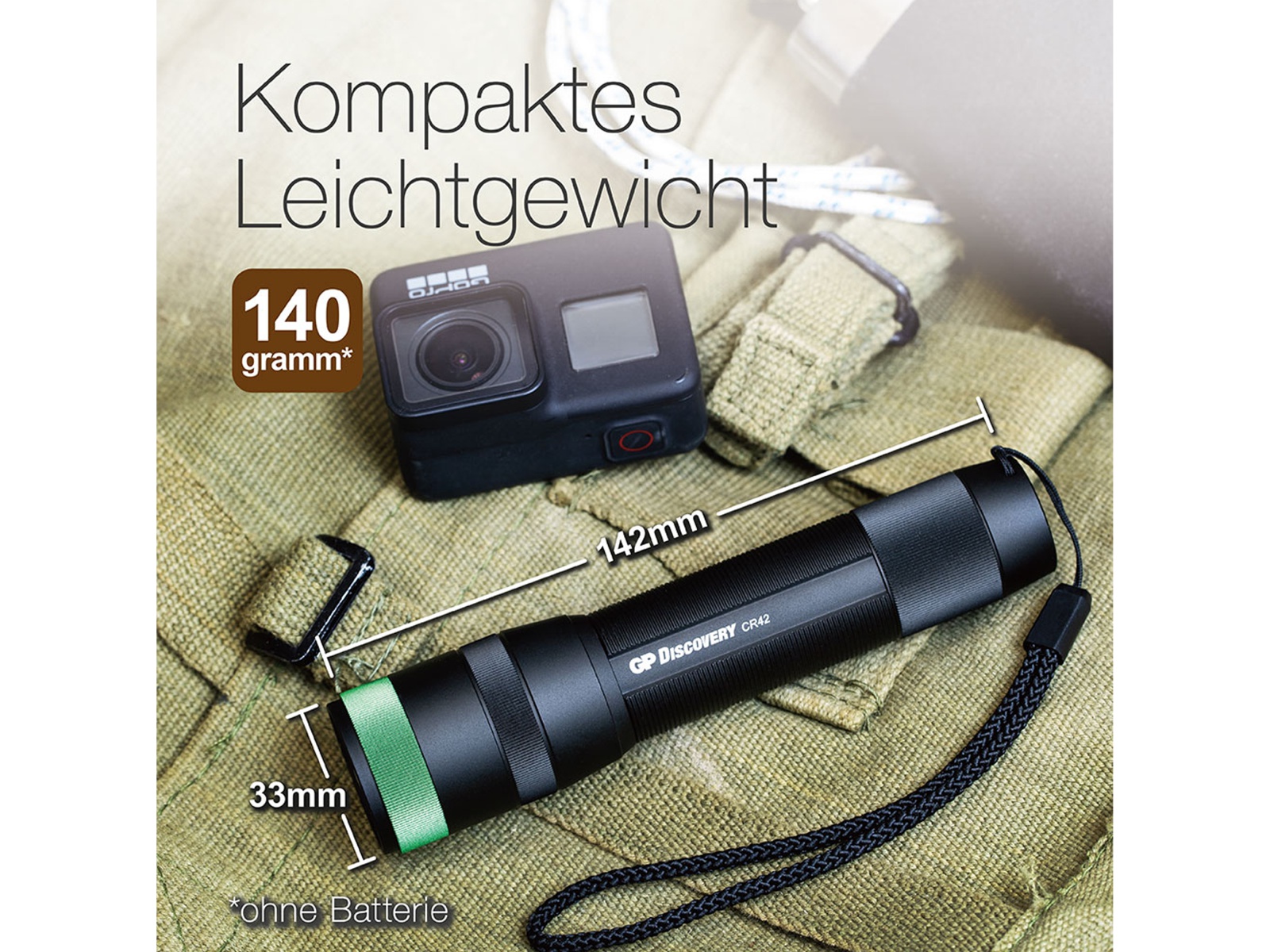 GP LED-Taschenlampe Discovery CR42, 1000 lm, 170 m GP LED-Taschenlampe Discovery CR42, 1000 lm, 170 m