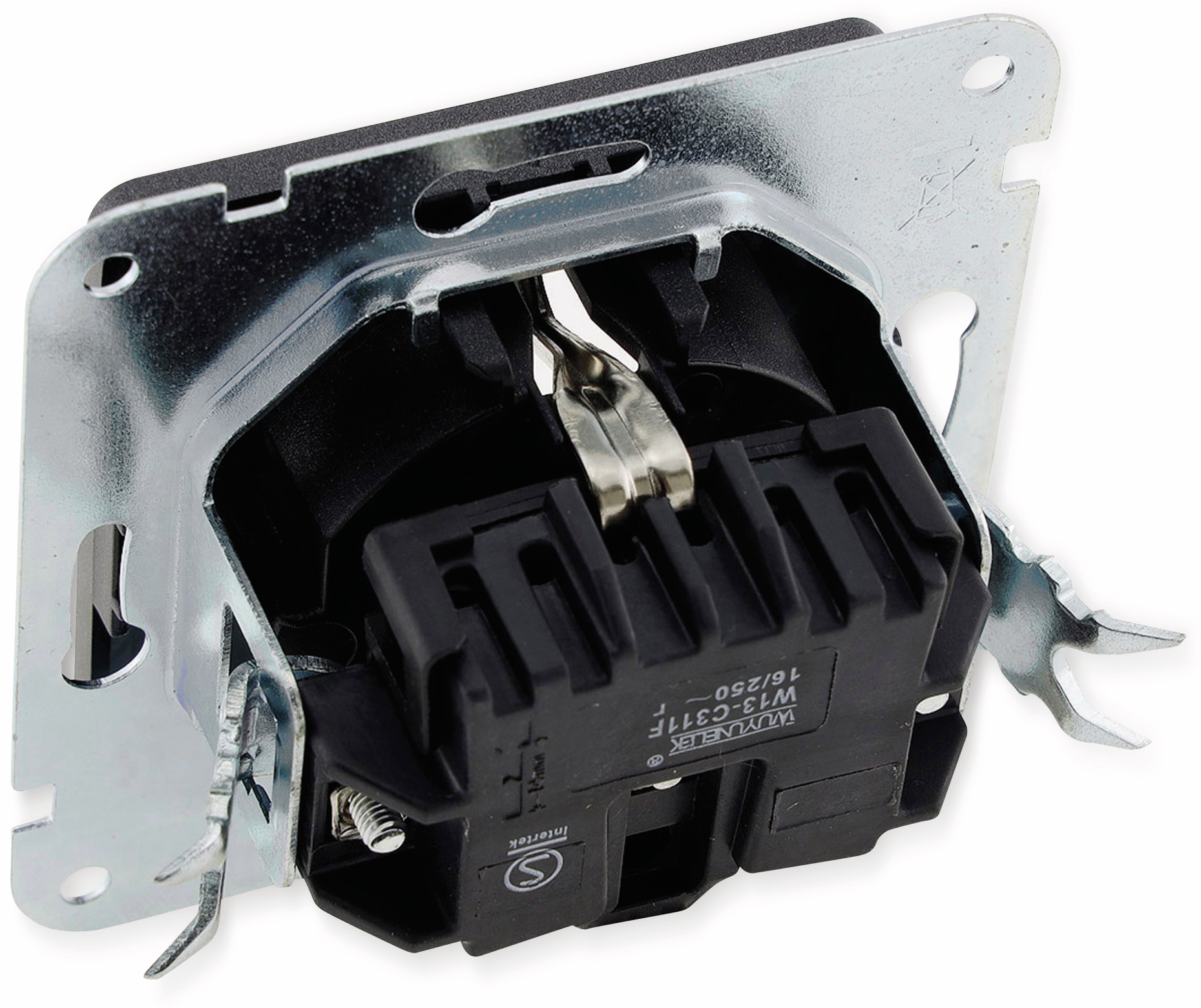 MILOS Schutzkontakt-Steckdose 23036, 16A/250V~, anthrazit MILOS Schutzkontakt-Steckdose 23036, 16A/250V~, anthrazit