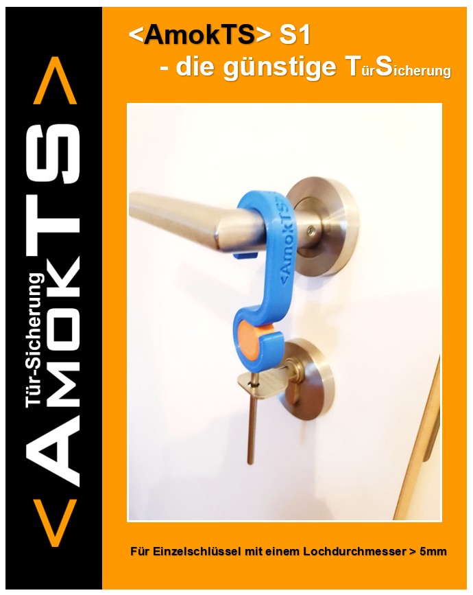 AMOKTS Türsicherung S1, Edelstahl Türsicherung S1, Edelstahl