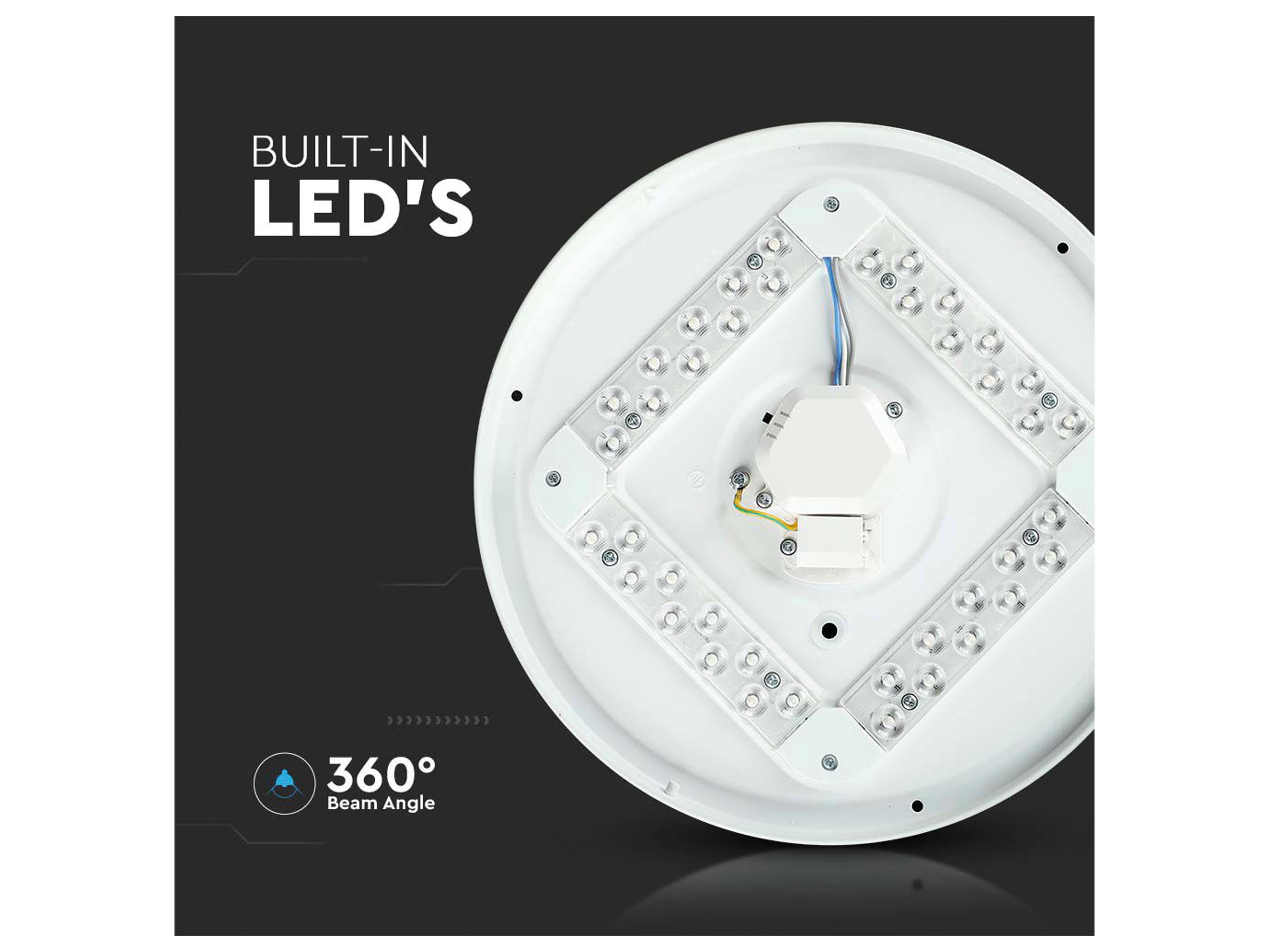 V-TAC LED-Deckenleuchte VT-8418, Kuppel, 310mm, 18W, TW V-TAC LED-Deckenleuchte VT-8418, Kuppel, 310mm, 18W, TW