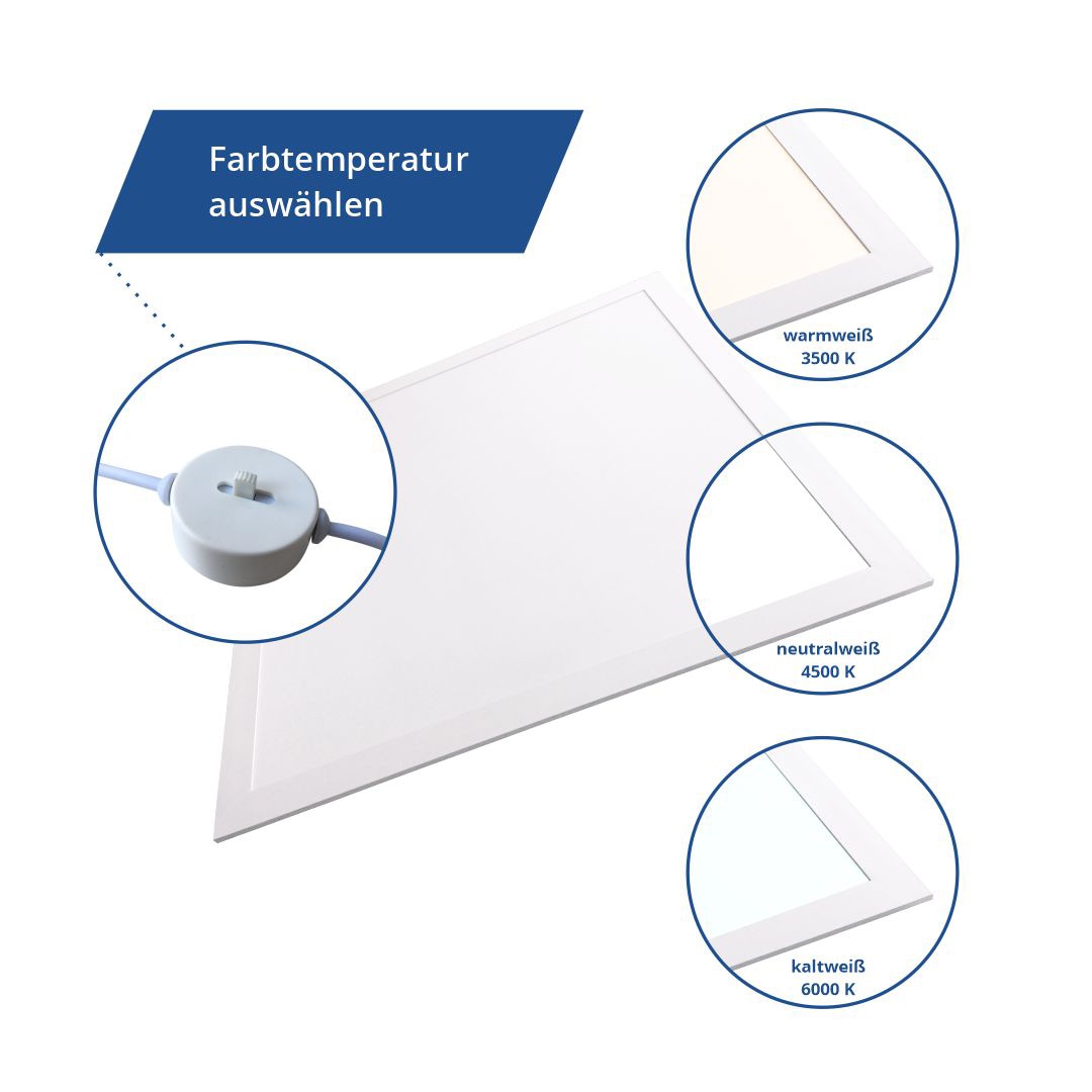 LUXULA LED-Panel, 36 W, 3600 lm, CCT, EEK: F, 620x620 mm, Backlit, 3000-6000 K LUXULA LED-Panel, 36 W, 3600 lm, CCT, EEK: F, 620x620 mm, Backlit, 3000-6000 K