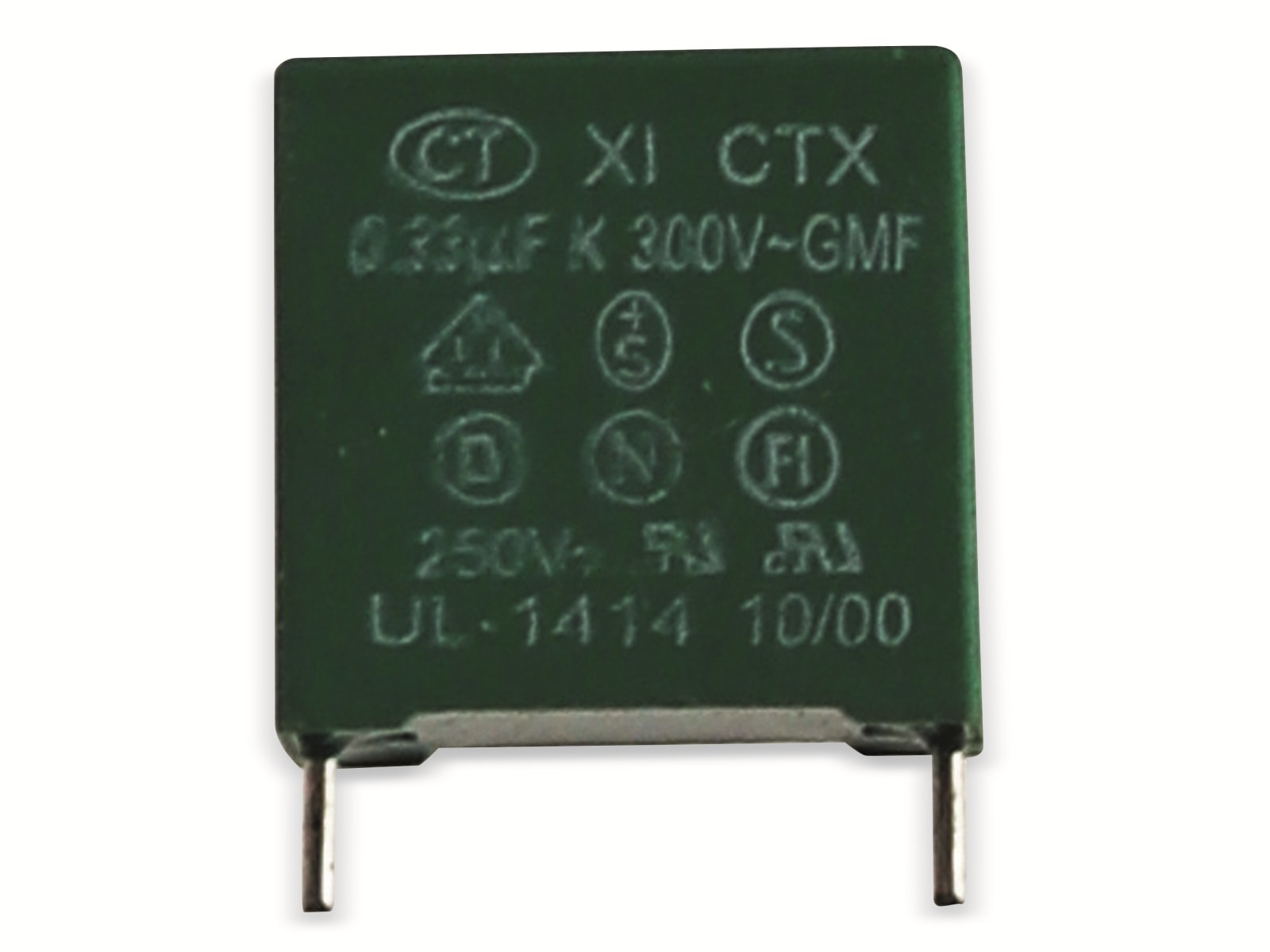 Kondensator, MKP, 0,33µF, 300 V, radial, RM 15 Kondensator, MKP, 0,33µF/300V