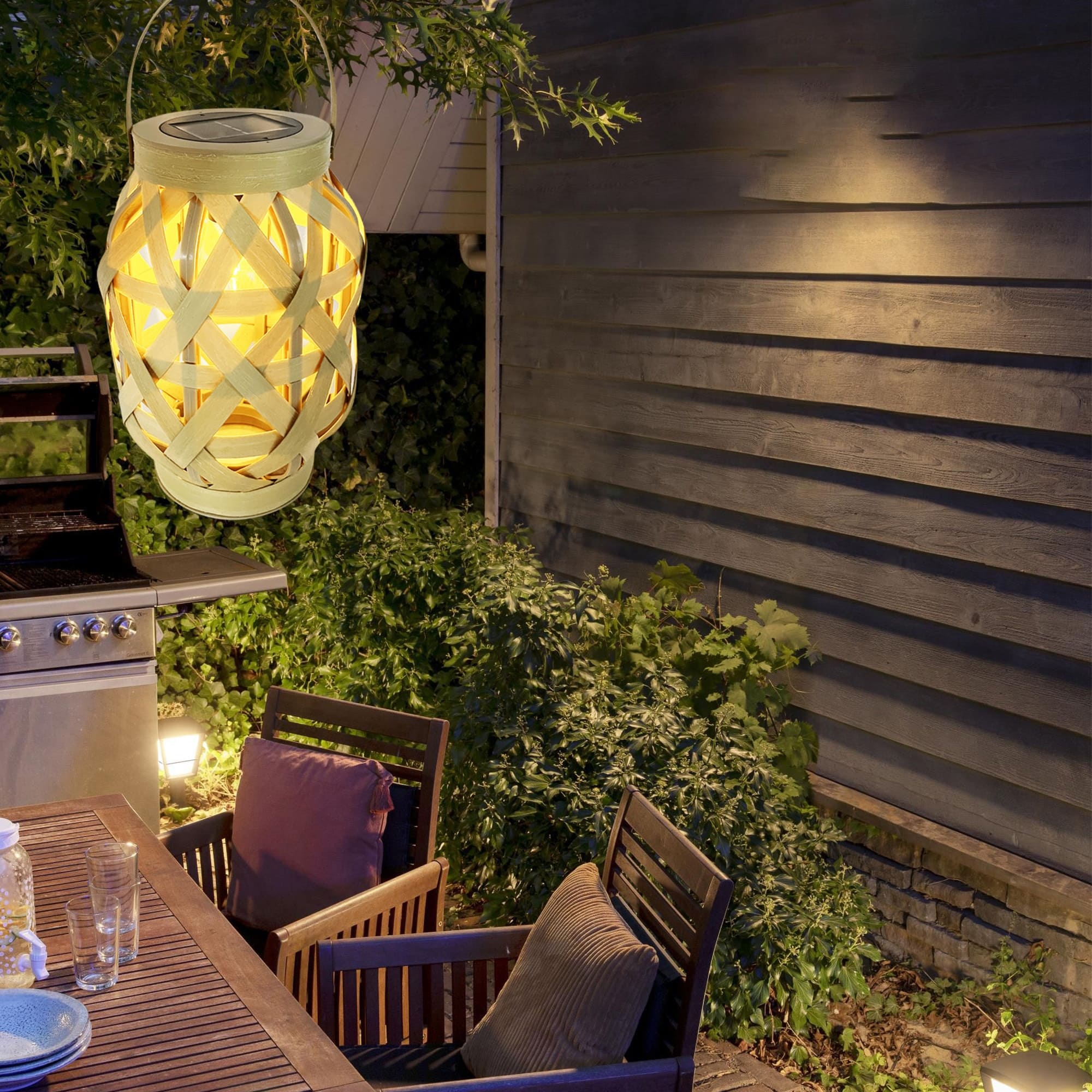 SOLAR LICHTER Solar LED-Akku-Rattanleuchte Solar S, 2700 K SOLAR LEUCHTEN Solar LED-Akku-Rattanleuchte SSolar, 2700 K