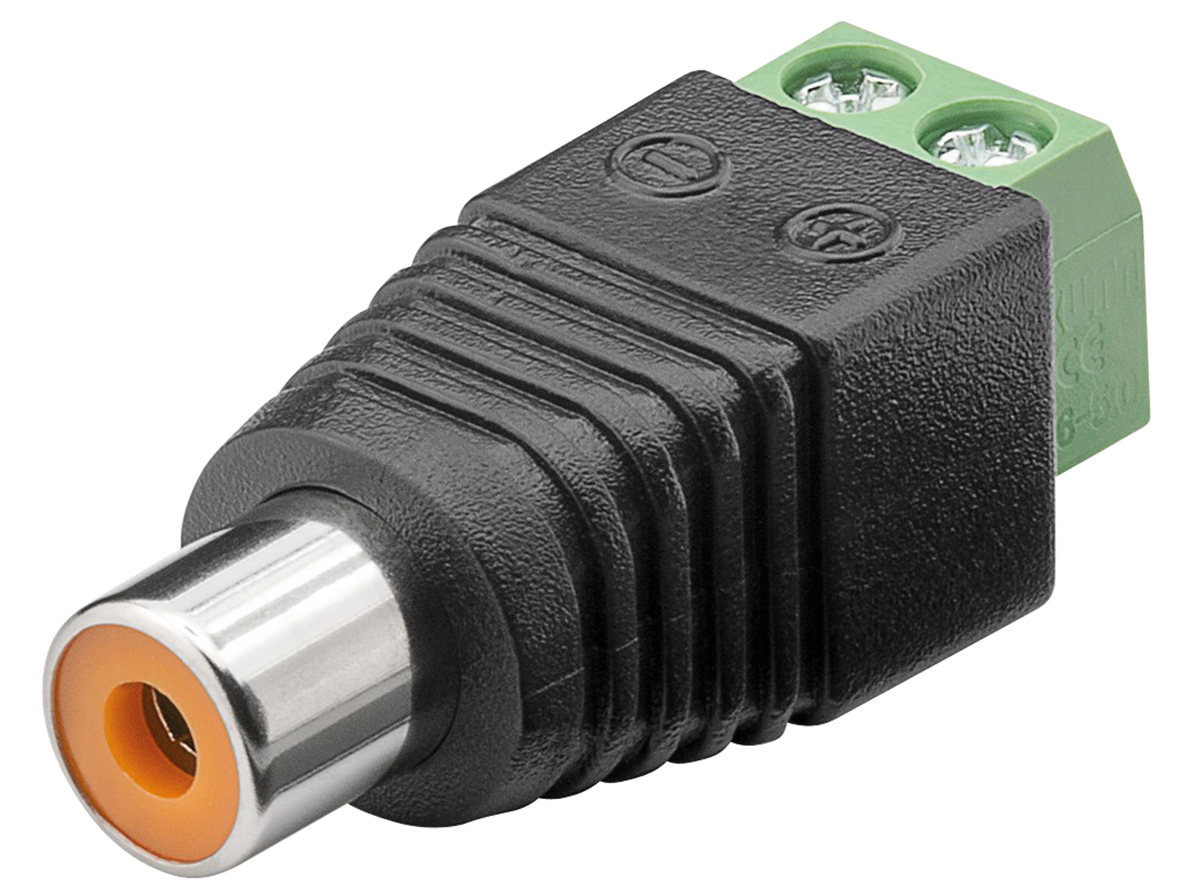 GOOBAY Terminal Block 76741, 2-pin auf Cinch-Buchse GOOBAY Terminal Block 76741, 2-pin auf Cinch-Buchse