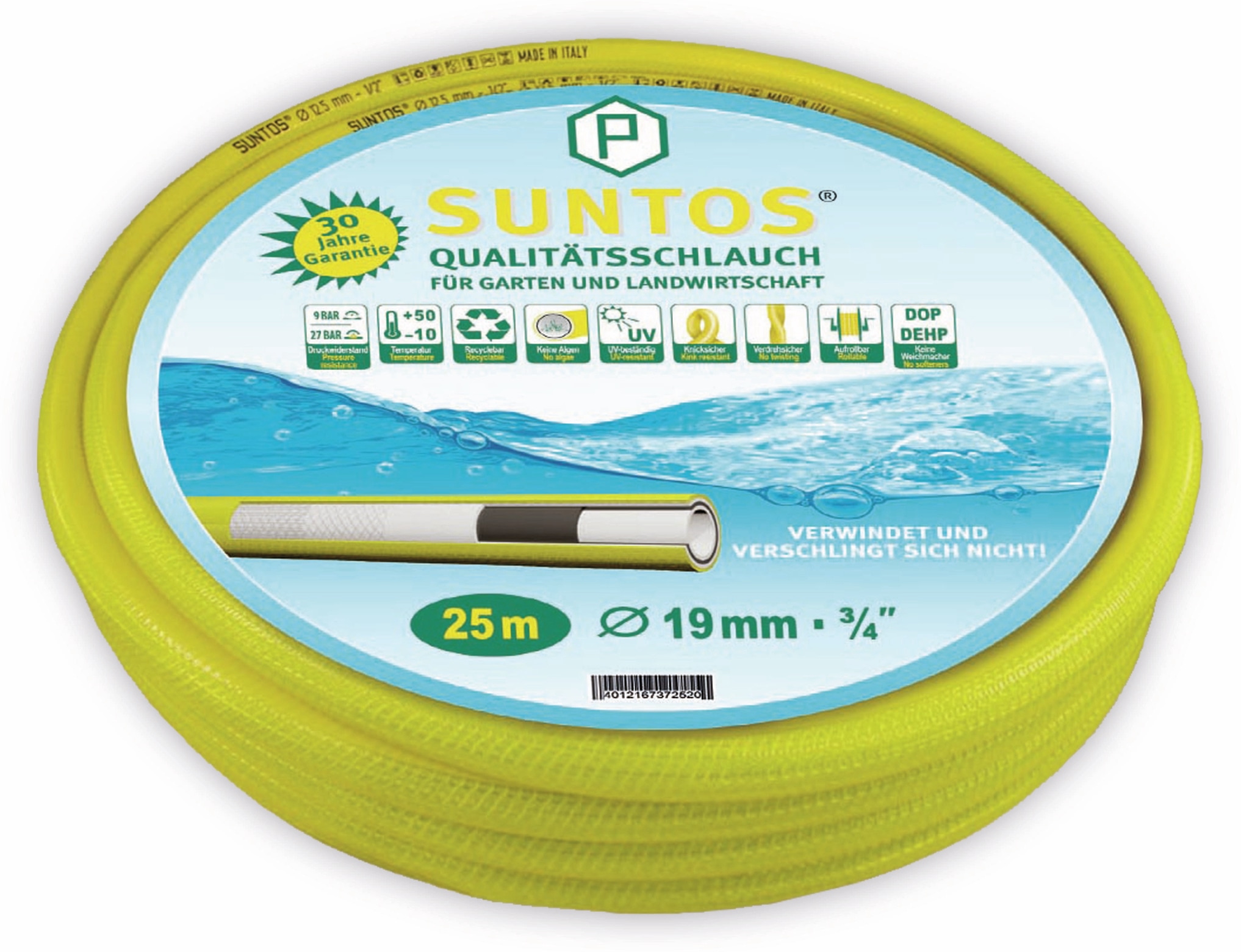 SUNTOS Gartenschlauch, 25 m, 3/4"