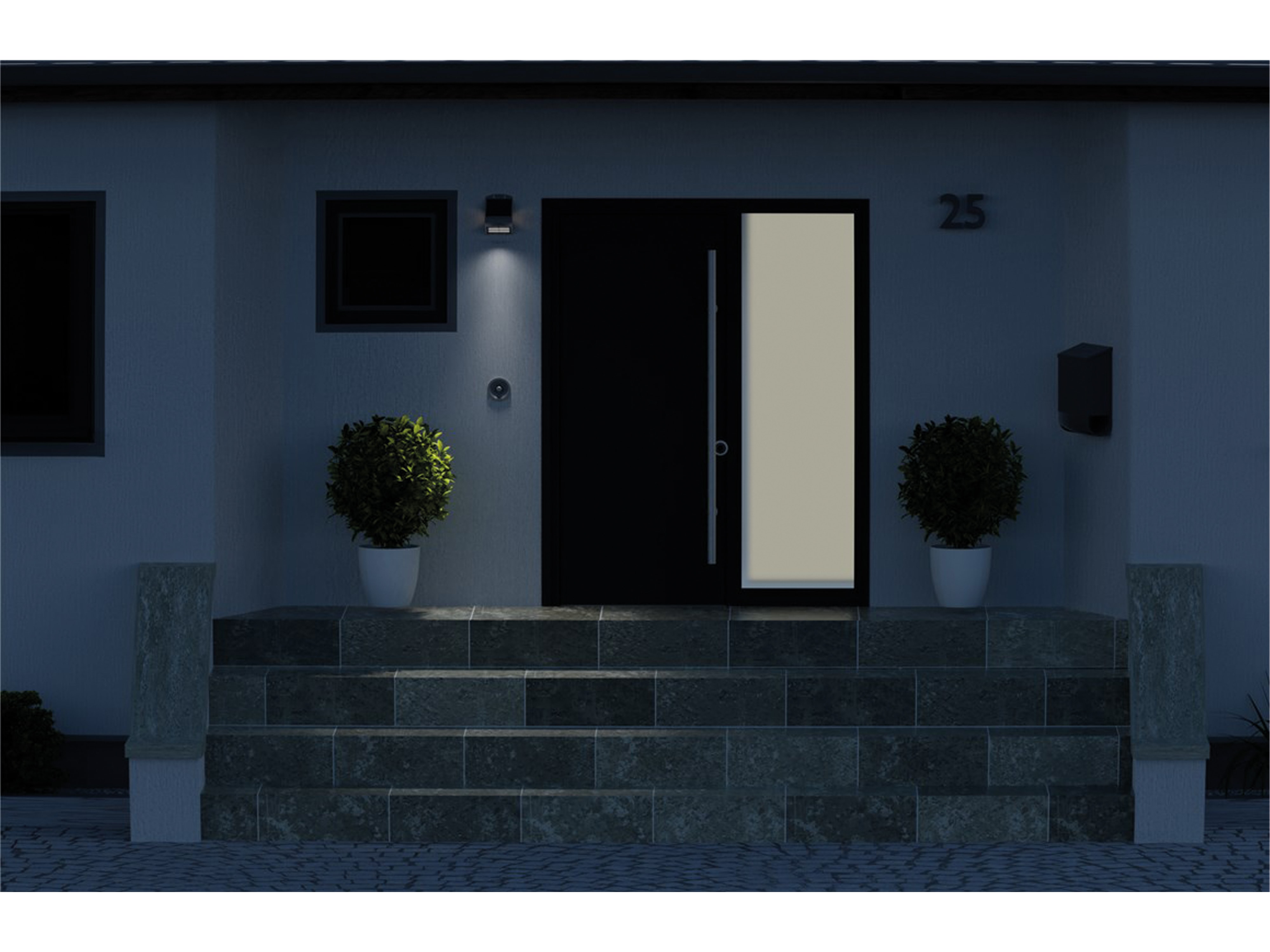 GOOBAY Solar LED-Wandleuchte mit Bewegungsmelder, 3,2 W, weiß GOOBAY Solar LED-Wandleuchte mit Bewegungsmelder, 3,2 W, weiß