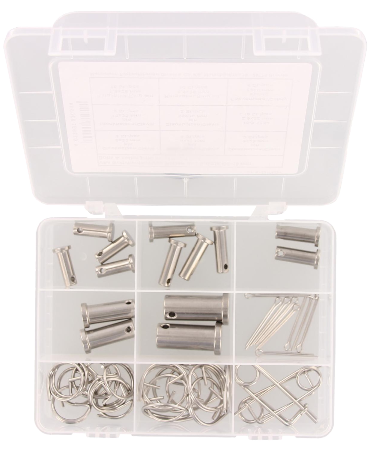 MARINETECH Sortiment Bolzen & Splinte, 8152174031, A4, 8-16 mm, 48-teilig MARINETECH Sortiment Bolzen & Splinte, 8152174031, A4, 8-16 mm, 48-teilig