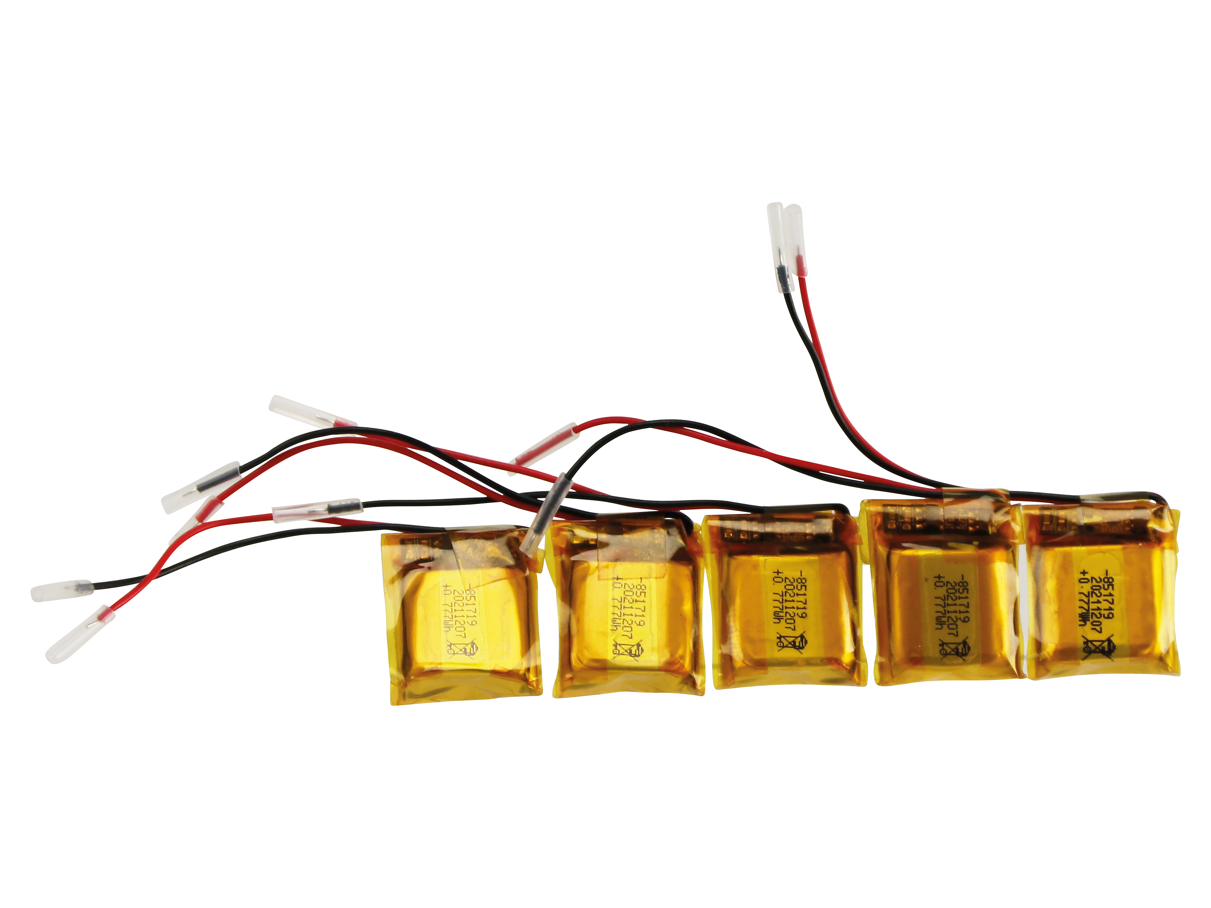 Lithium-Polymer-Akku SP851719P, 3,7 V/200 mAh, 5 Stück Lithium-Polymer-Akku SP851719P, 5 Stück