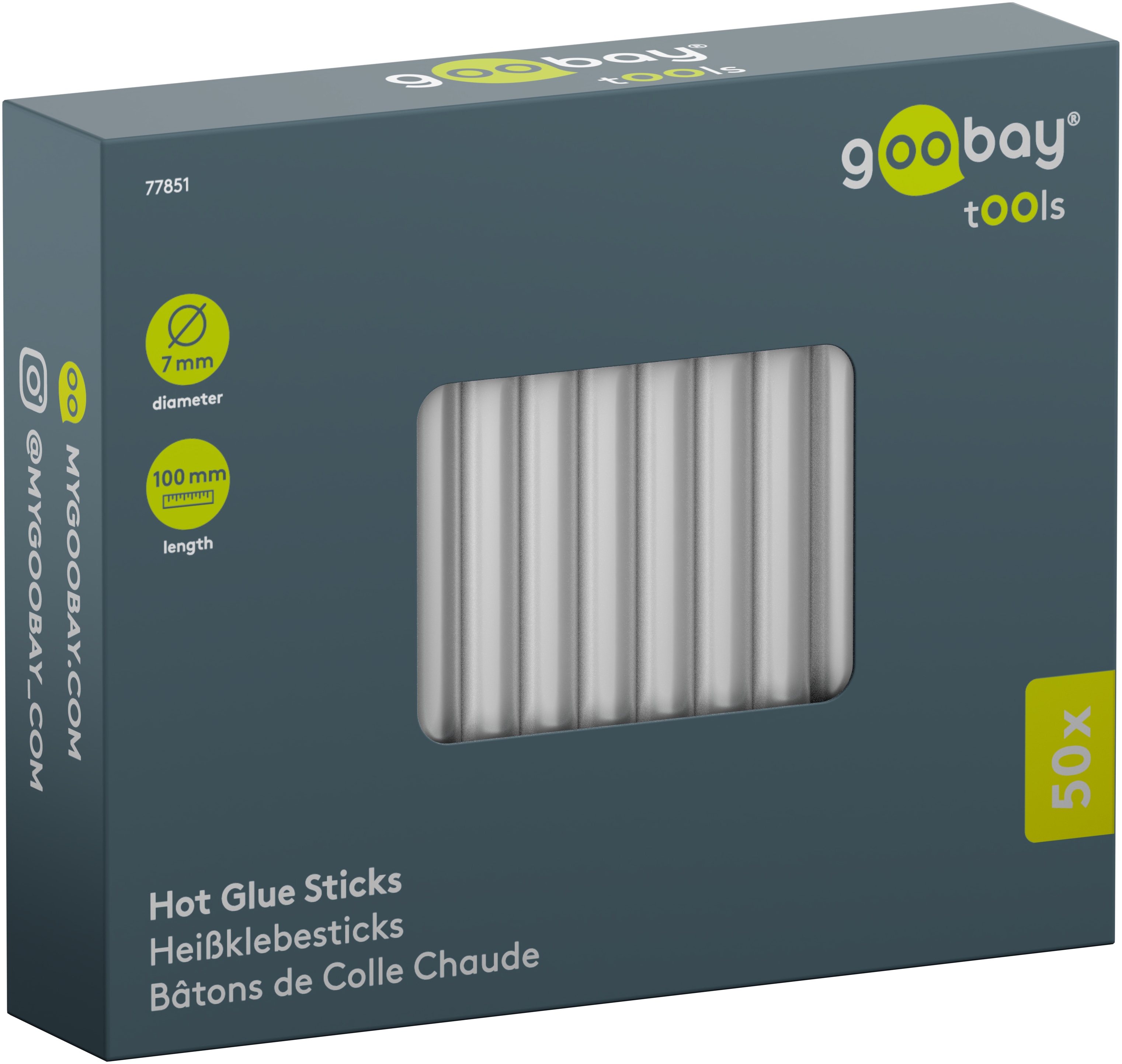 GOOBAY TOOLS Heißklebesticks, 77851, 7 mm, 50 Stück GOOBAY TOOLS Heißklebesticks, 77851, 7 mm, 50 Stück