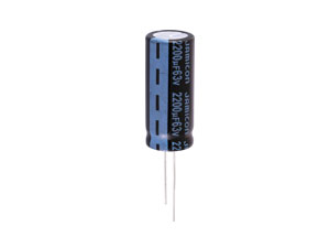 Elko 2200µF, 63V, radial, RM 7,5 Elektrolytkondensator, 2,2mF, 63V