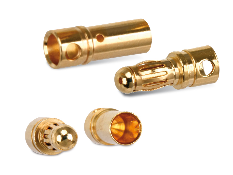 Goldkontakt-Steckerset, 3,5 mm, 5 Paare Goldkontakt-Steckerset, 3,5 mm, 5 Paare