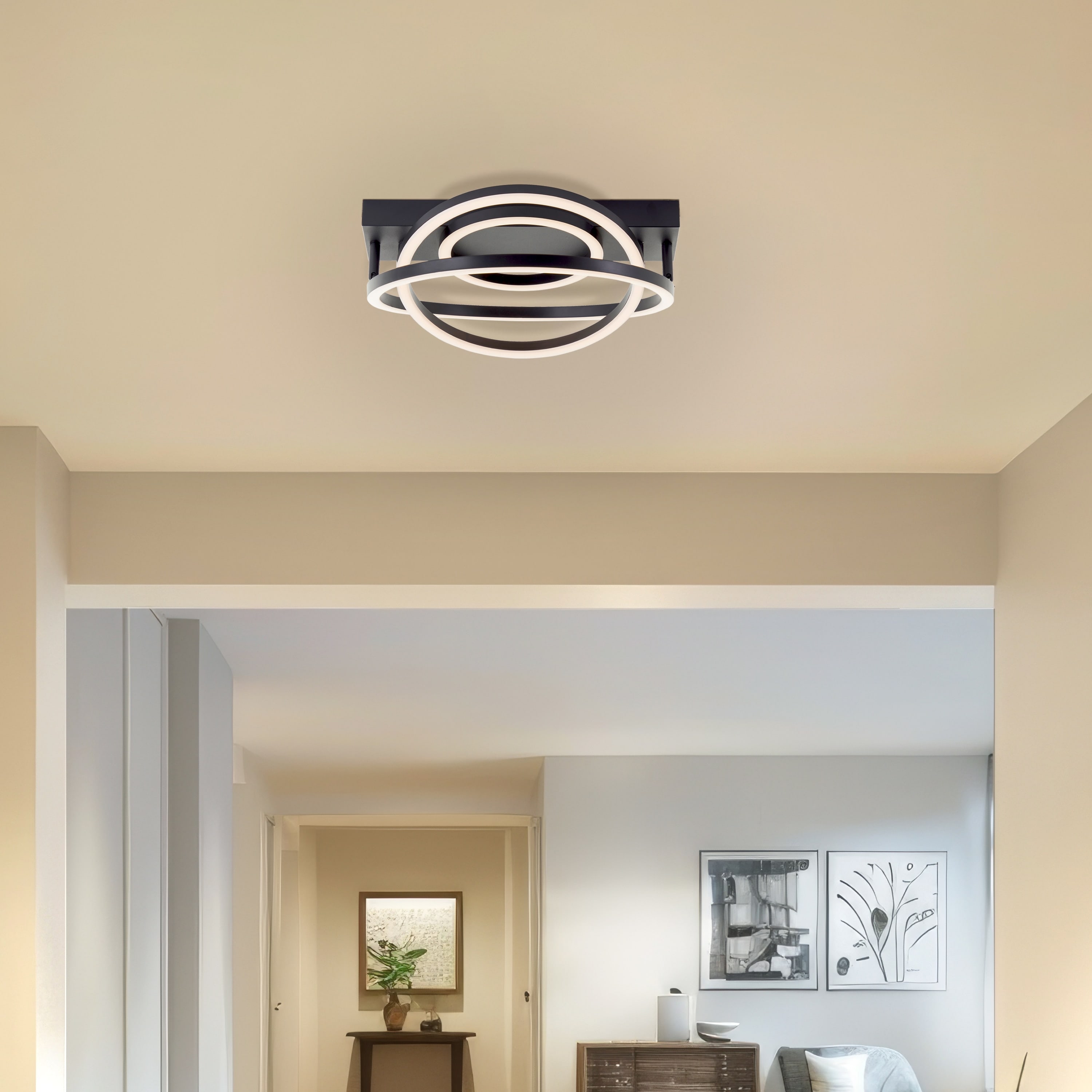 BRILLIANT LED-Deckenleuchte Pedley, 29,8 W, 3000 K, EEK: E, 3800 lm, IP20, schwarz BRILLIANT LED-Deckenleuchte Pedley, 29,8 W, 3000 K, EEK: E, 3800 lm, IP20, schwarz