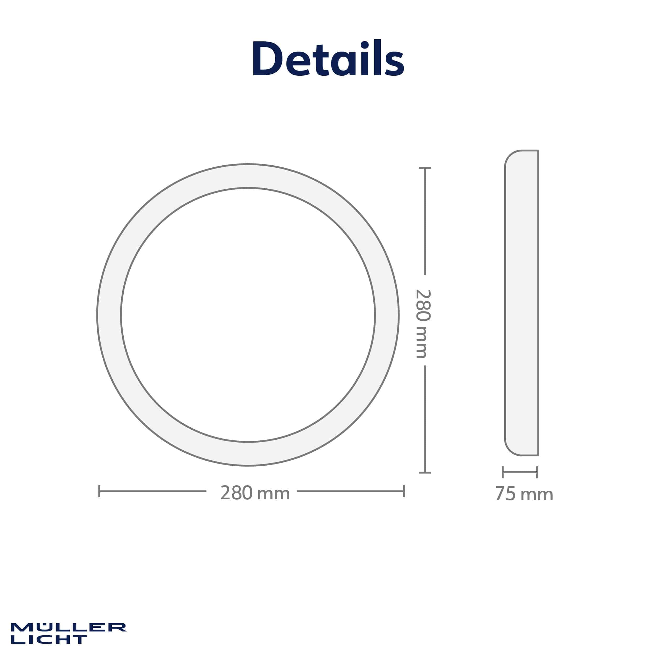 LED-Deckenleuchte MÜLLER-LICHT Claro star, 14 W, 1460 lm, 4000 K, IP20, neutralweiß