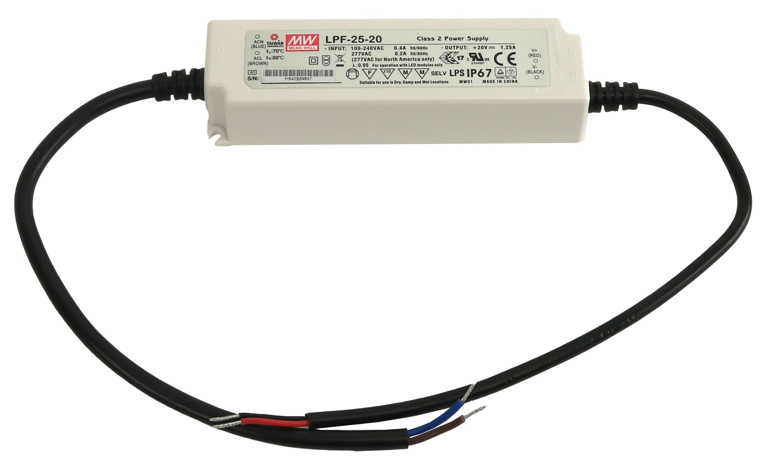 Schaltnetzteil, MEAN WELL, LPF-25-20, 20 V-/1,25 A, Gebrauchtware Schaltnetzteil, MEAN WELL, LPF-25-20, 20 V-/1,25 A, Gebrauchtware
