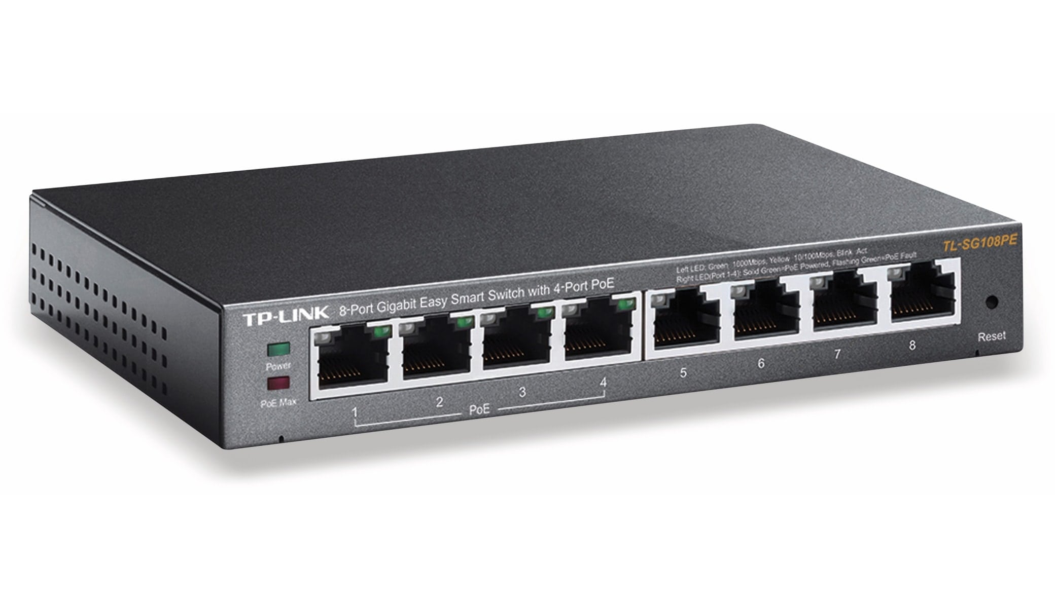 TP-LINK Switch TL-SG108PE, 8-port Gigabit TP-Link Switch TL-SG108PE, 8-port Gigabit